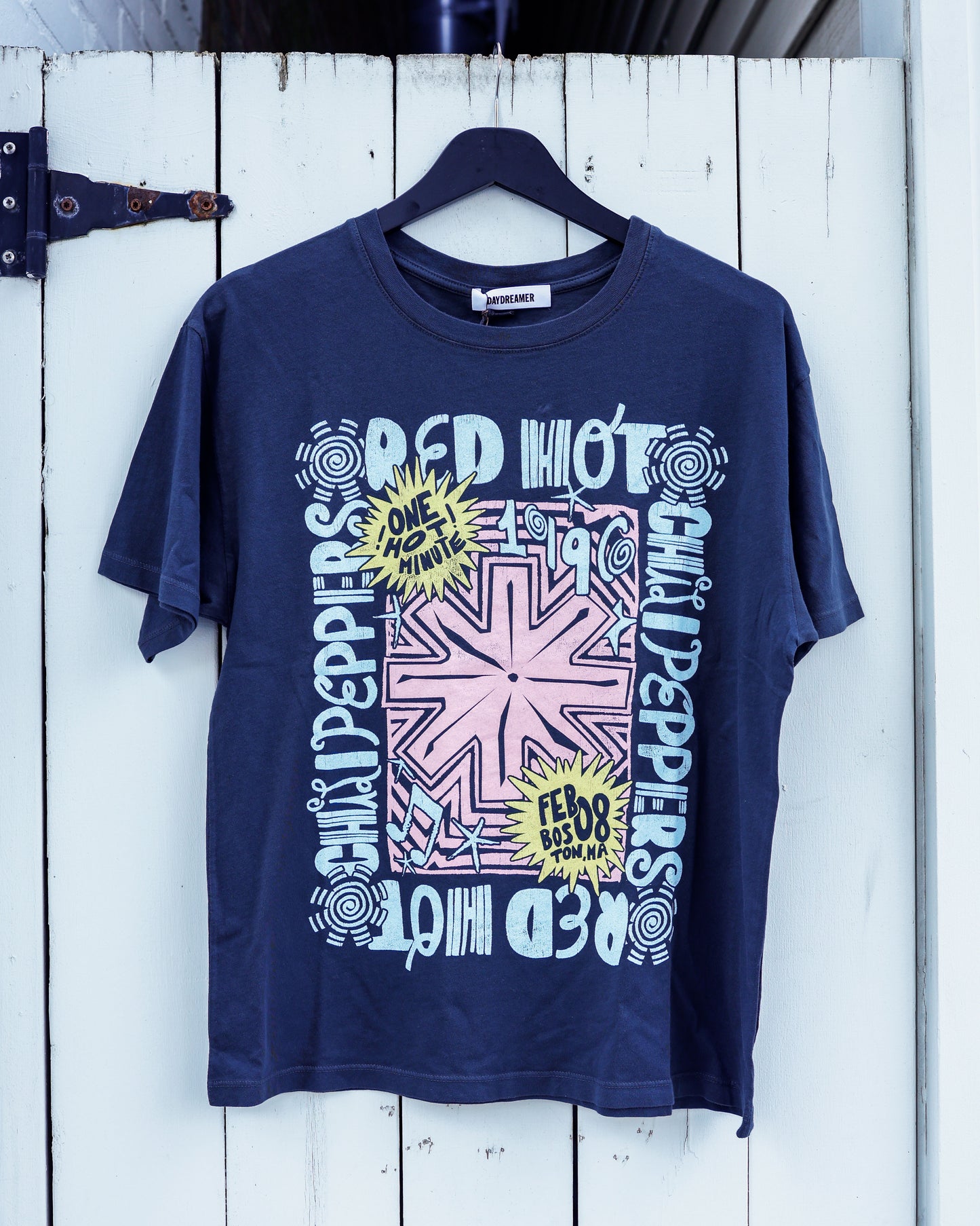 Women's Red Hot Chili Peppers One Hot Minute Boyfriend Tee - Vintage Black