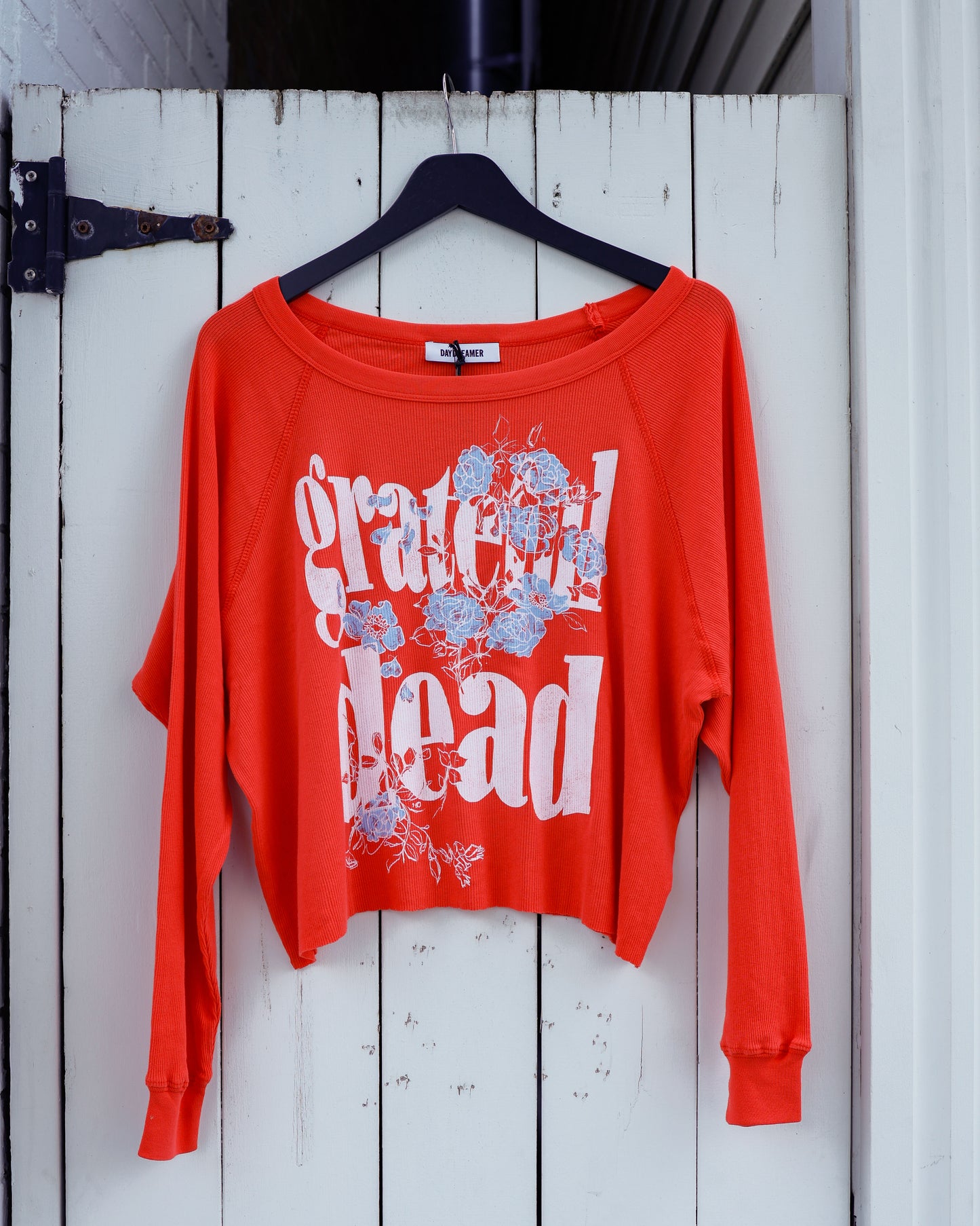 Women's Grateful Dead Blooming Flowers Raglan - Watermelon