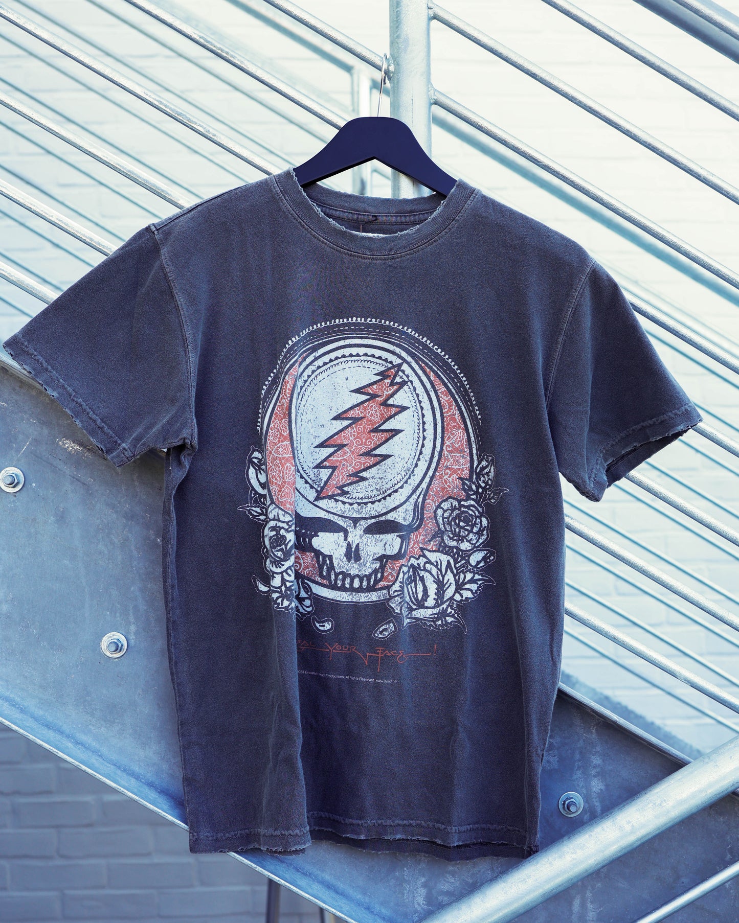 Grateful Dead Steal Your Face Men's Tee - Grey