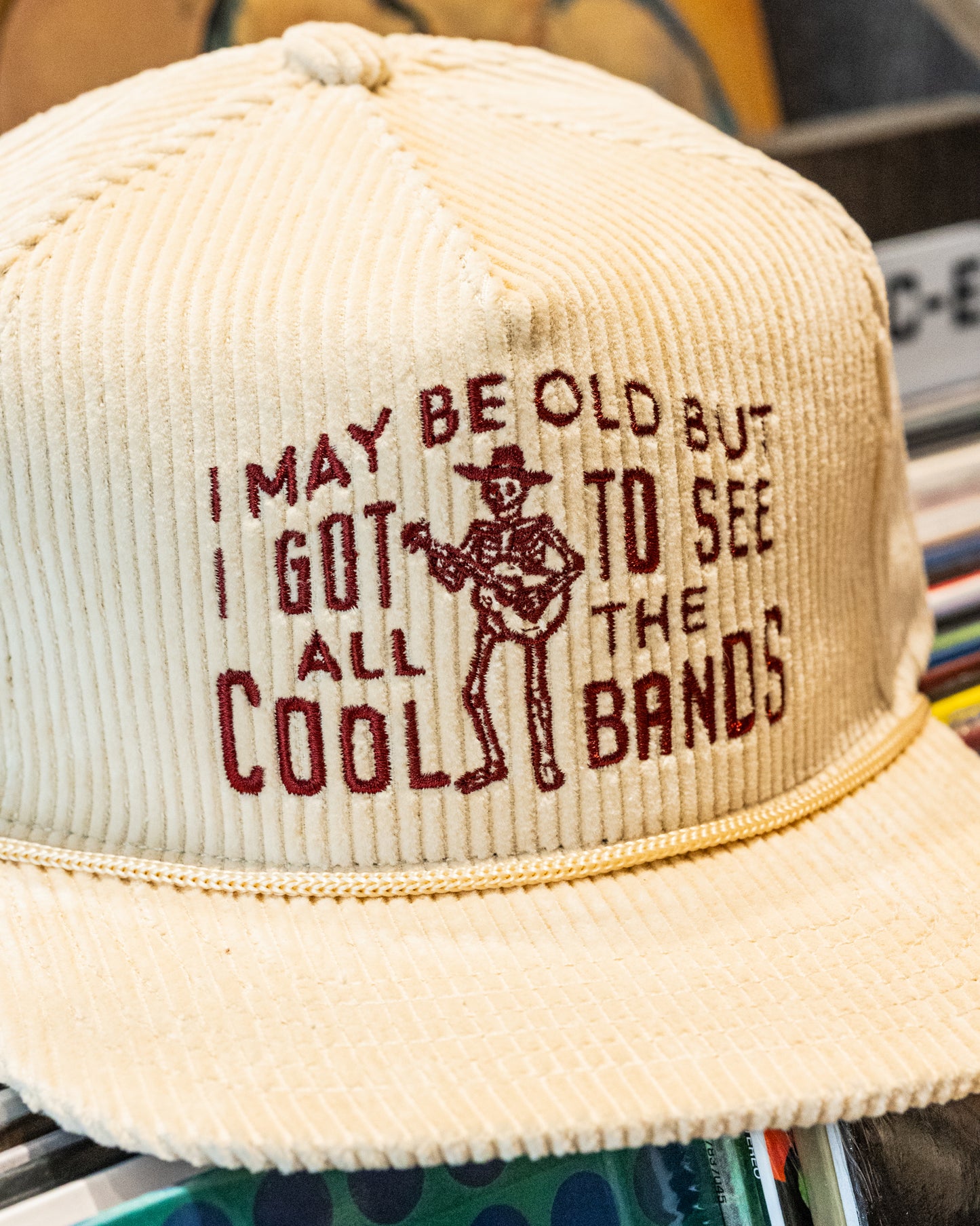 Cool Bands Corduroy Trucker Hat - Oatmeal