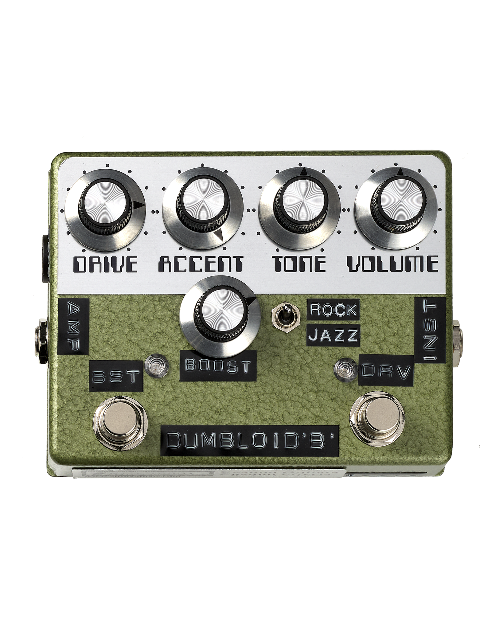 Dumbloid 'B' Special Boost Custom Preamp Drive Pedal - Green Dumbloid 'B' Special Boost Custom Preamp Drive Pedal - Green
