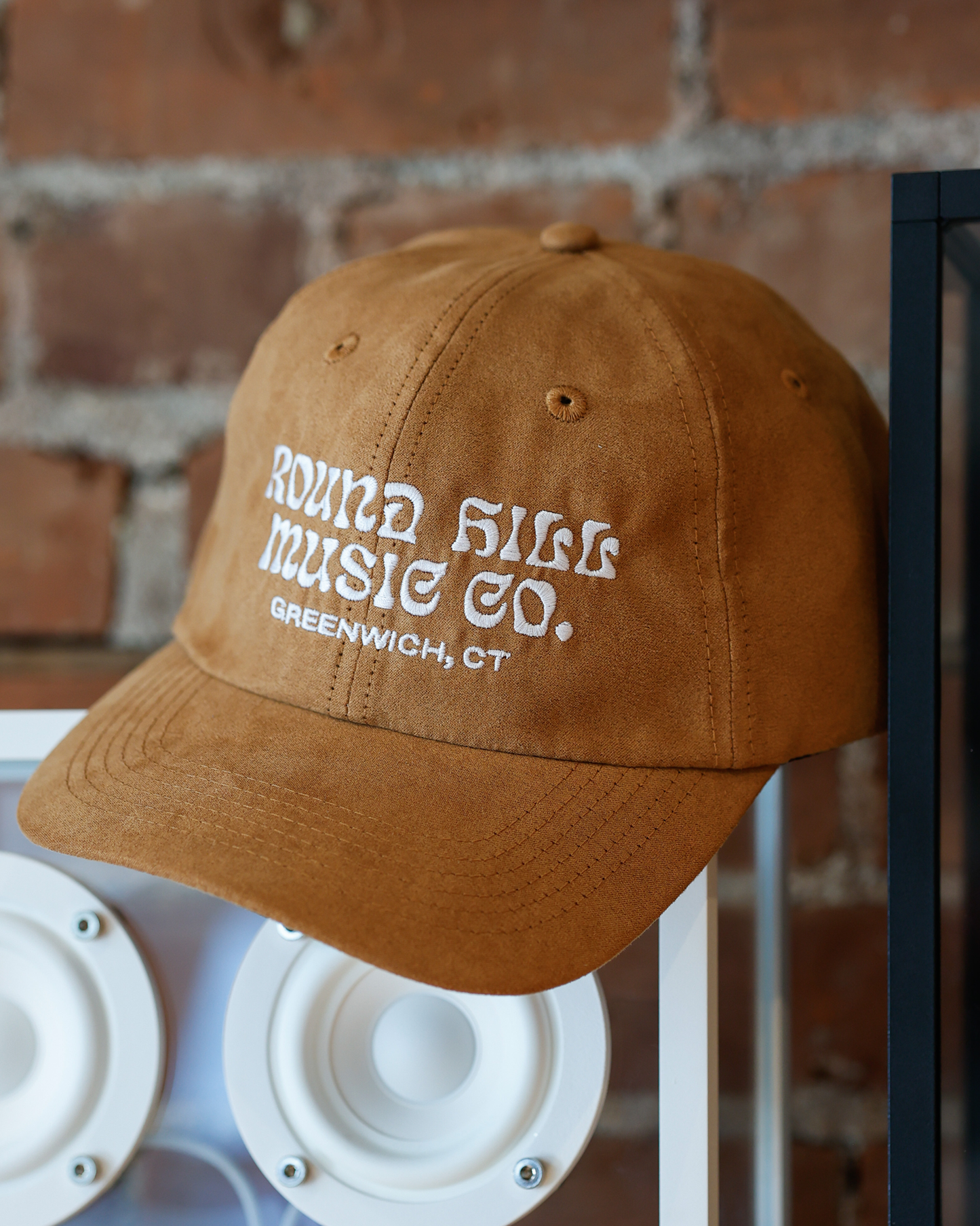 RHMC Trippy Logo Suede Dad Hat - Golden Brown