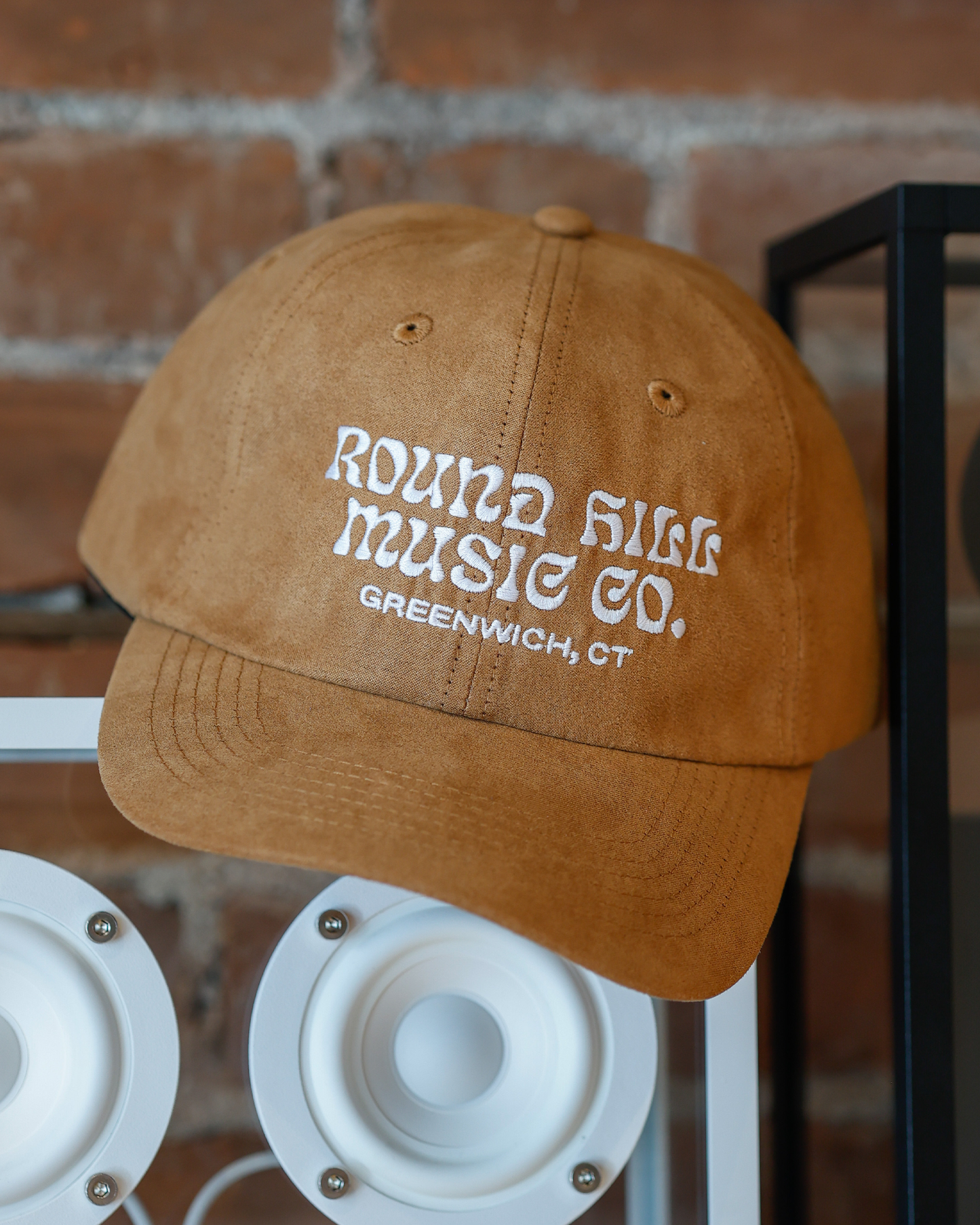 RHMC Trippy Logo Suede Dad Hat - Golden Brown