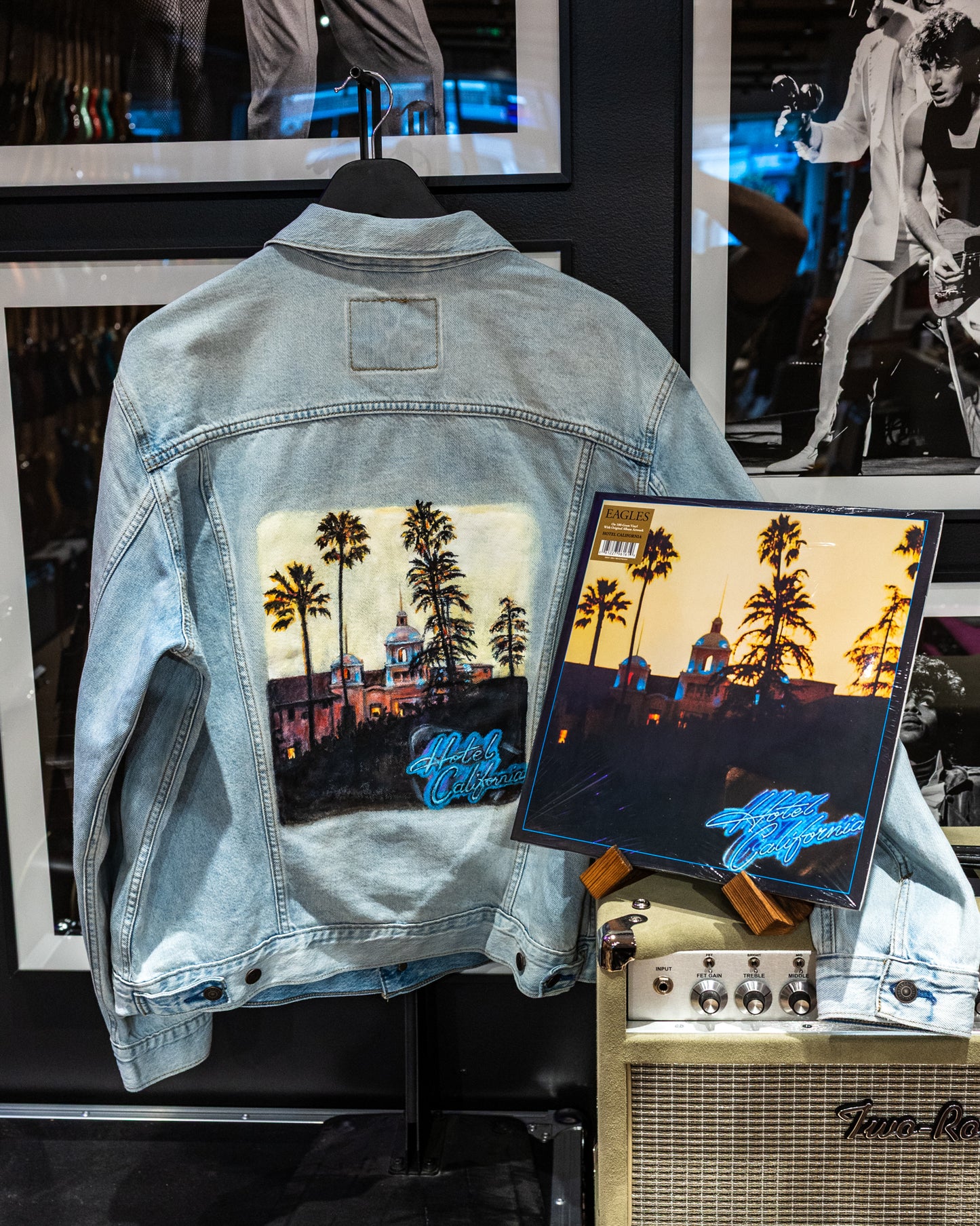 Eagles Hotel California Hand-Painted Denim Jacket