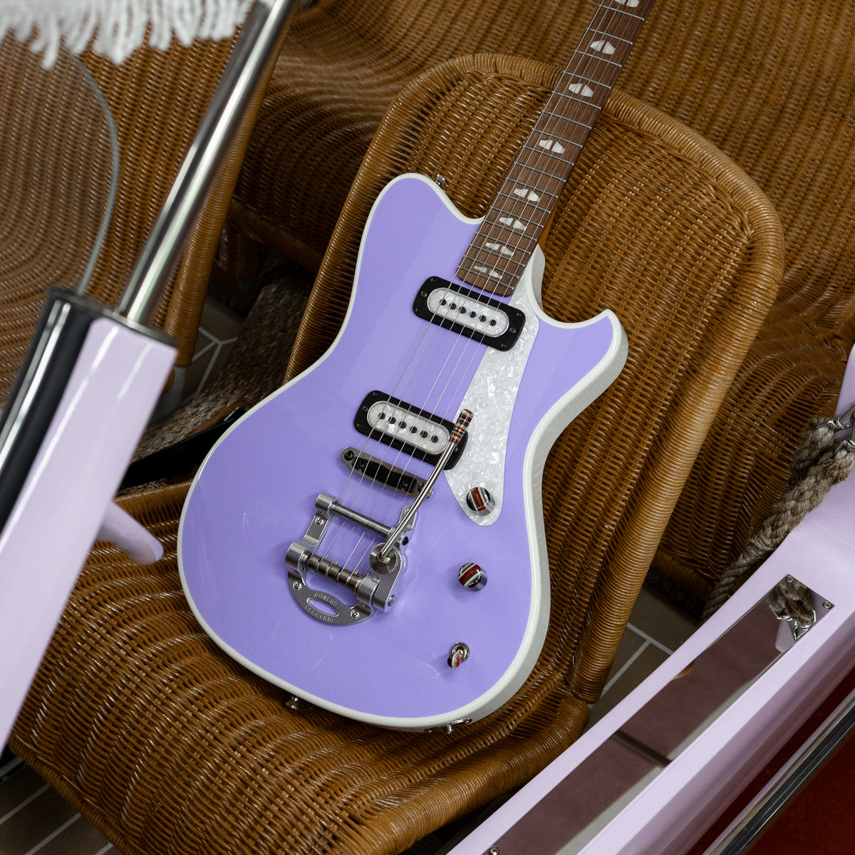 Powers Electric A-Type PF42 Two-Tone - Lilac & Moonlight White