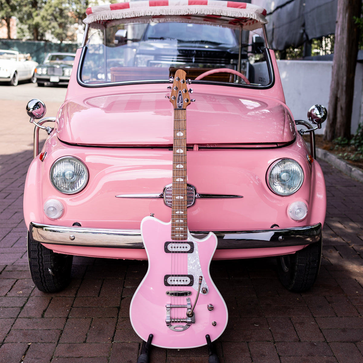 Powers Electric A-Type PF42 Two-Tone - Bubblegum & Moonlight White