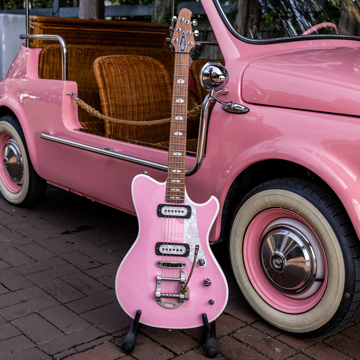 Powers Electric A-Type PF42 Two-Tone - Bubblegum & Moonlight White