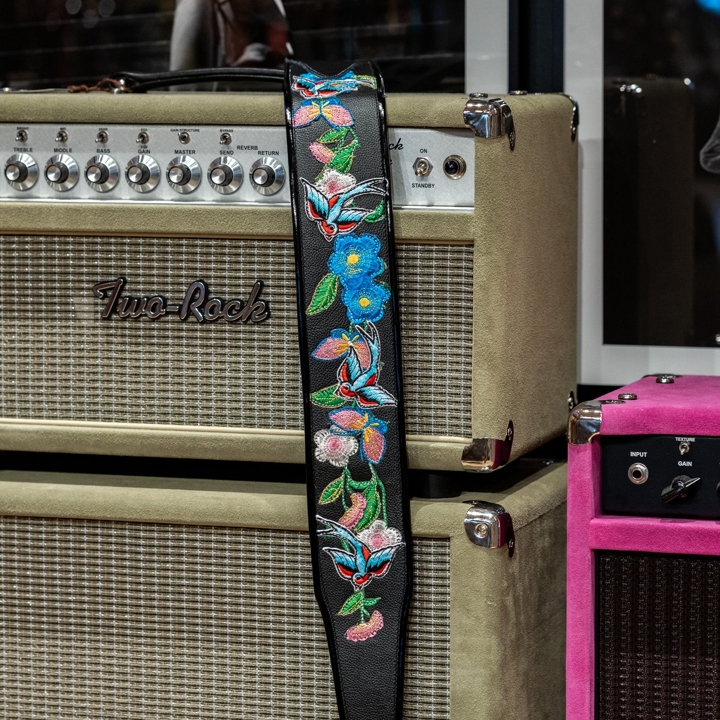 JH Custom Swallows in Flight Guitar Strap