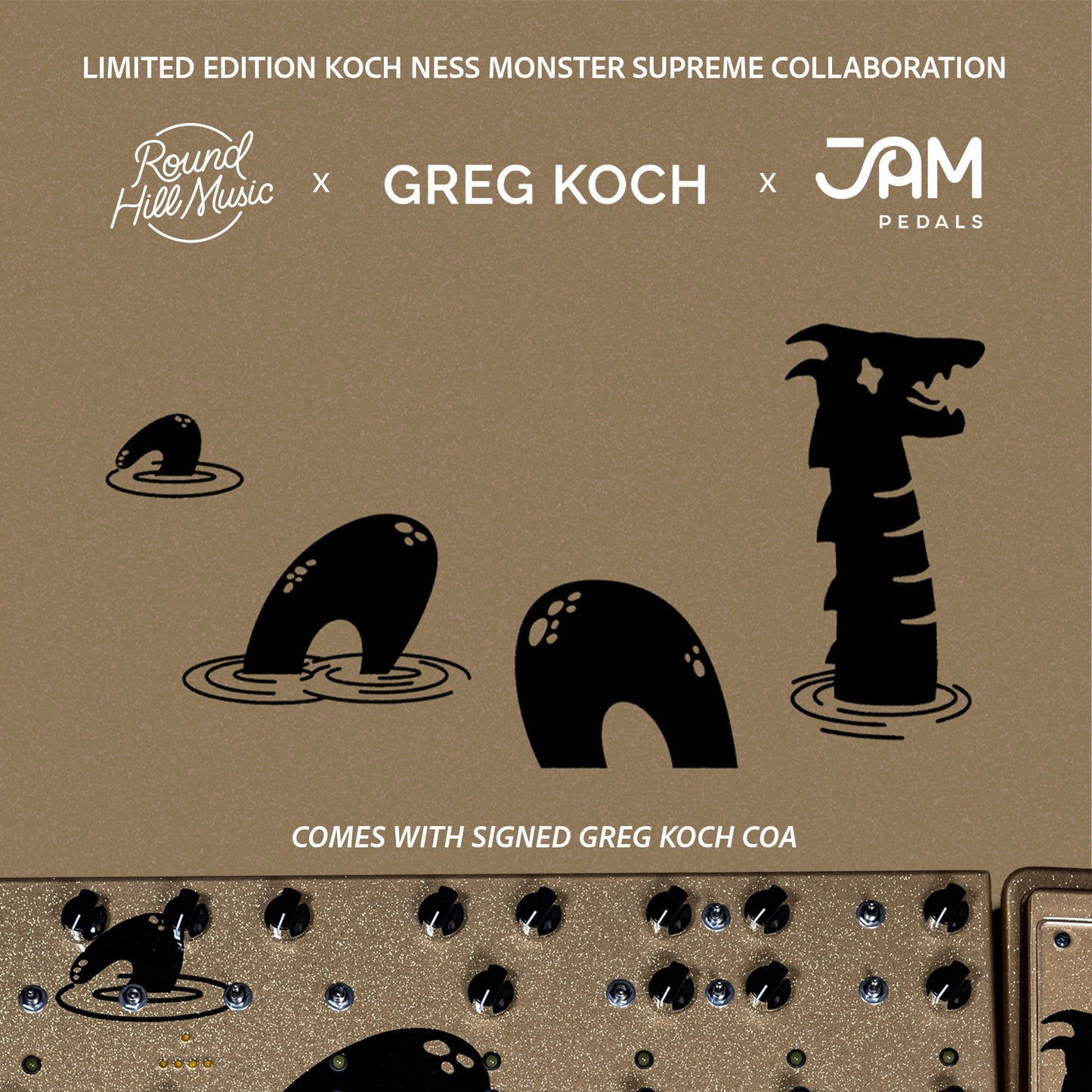 JAM Pedals Custom Koch Ness Monster Supreme Multi Effects Pedal - Golden Fang