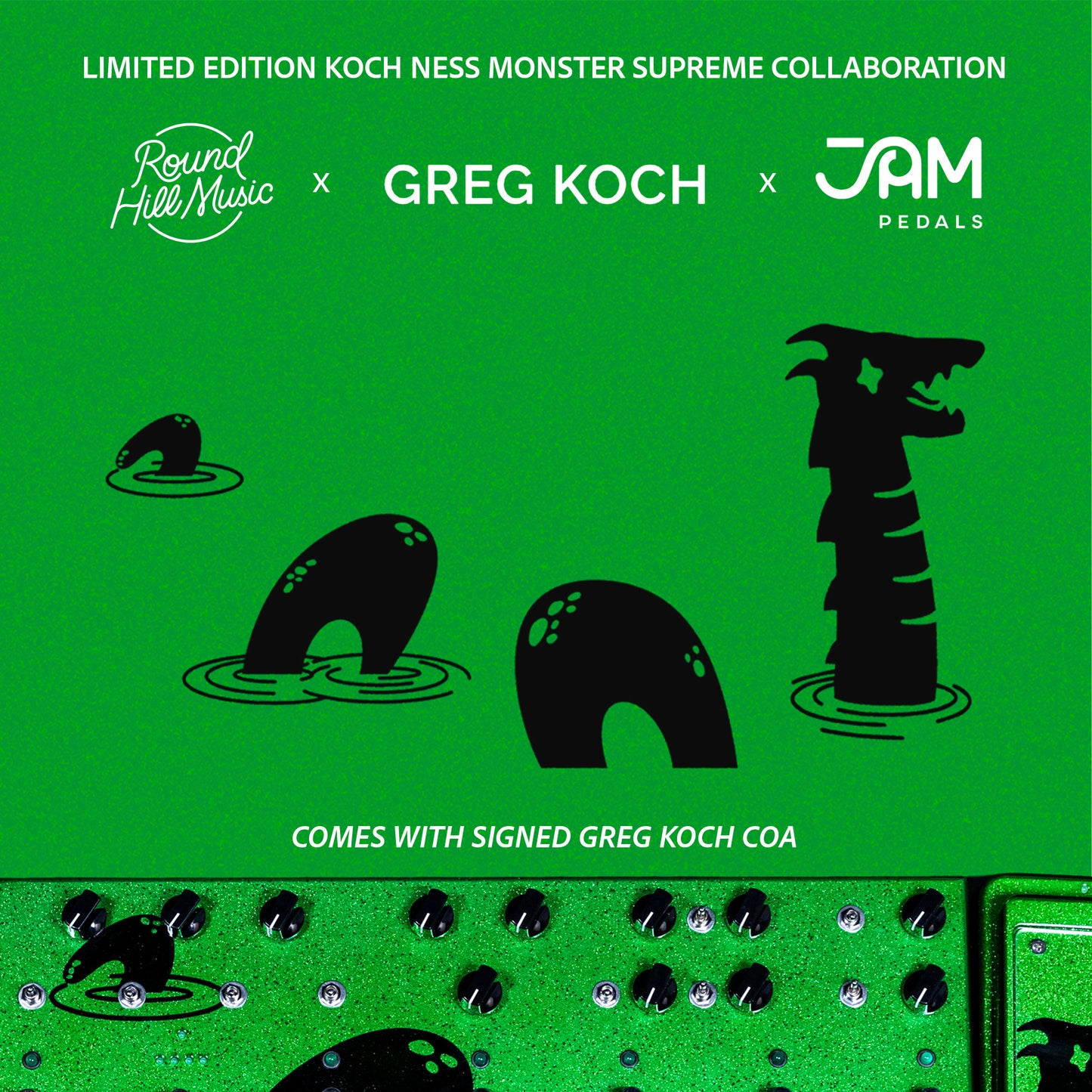 JAM Pedals Custom Koch Ness Monster Supreme Multi Effects Pedal - Serpent Scale