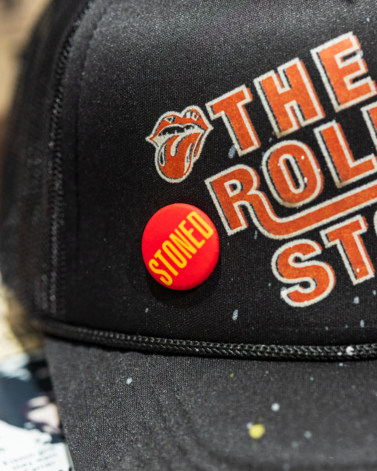 Madeworn Rolling Stones Lucky In Love Hat - Black