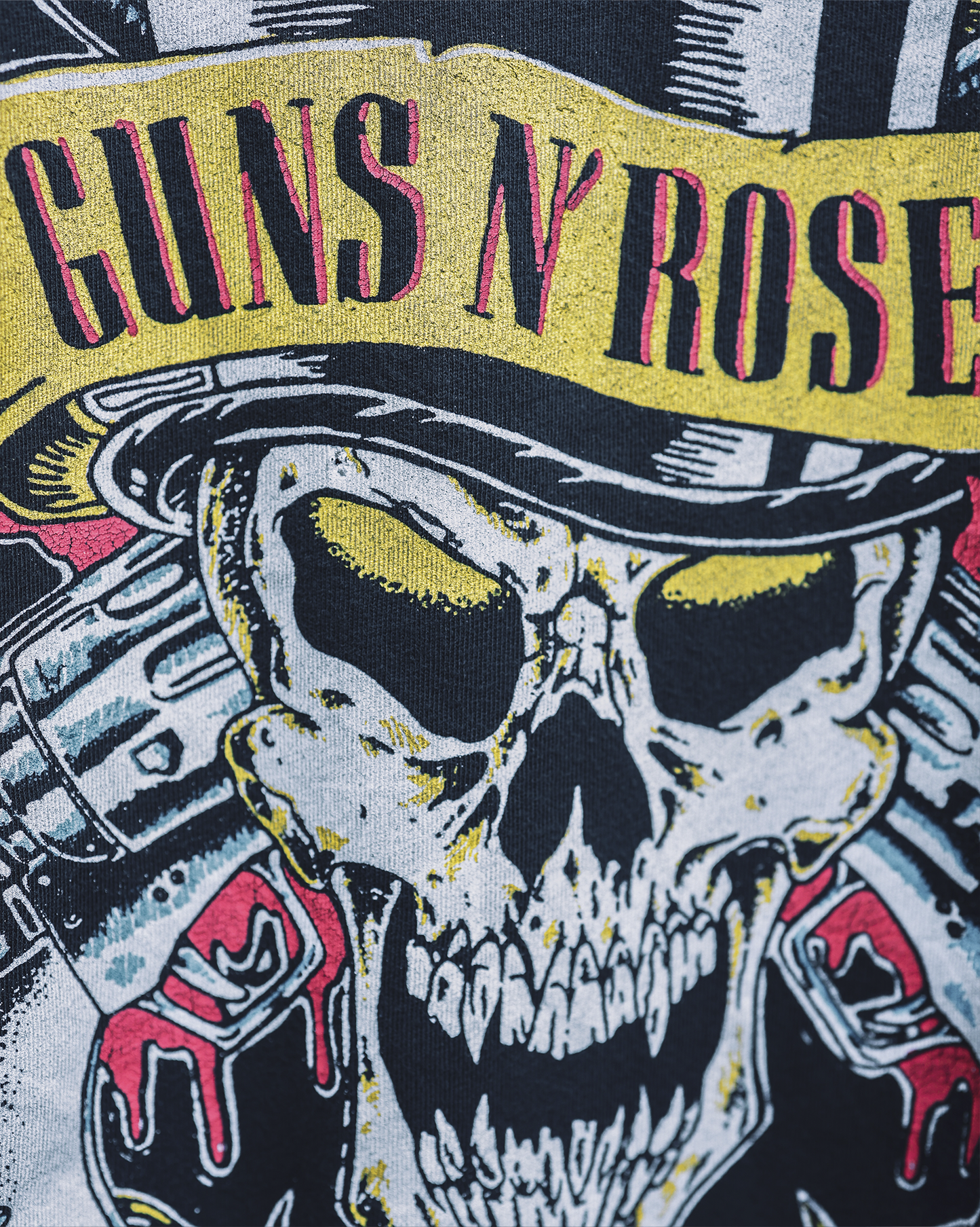 Guns N' Roses Use Your Illusion '92 Tee Detail - Coal