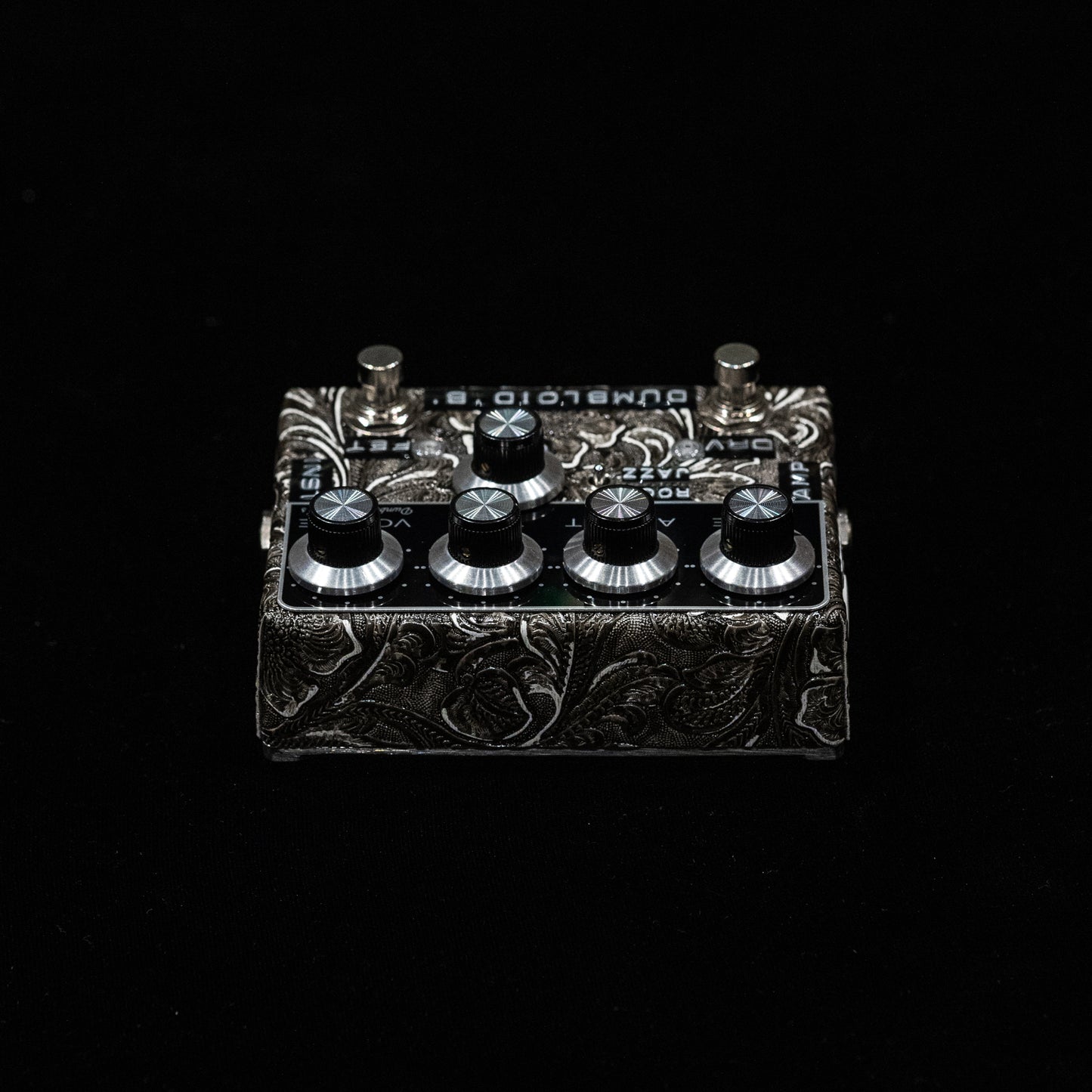 Dumbloid FET Custom Preamp Drive Pedal - Grey Western / Black Panel