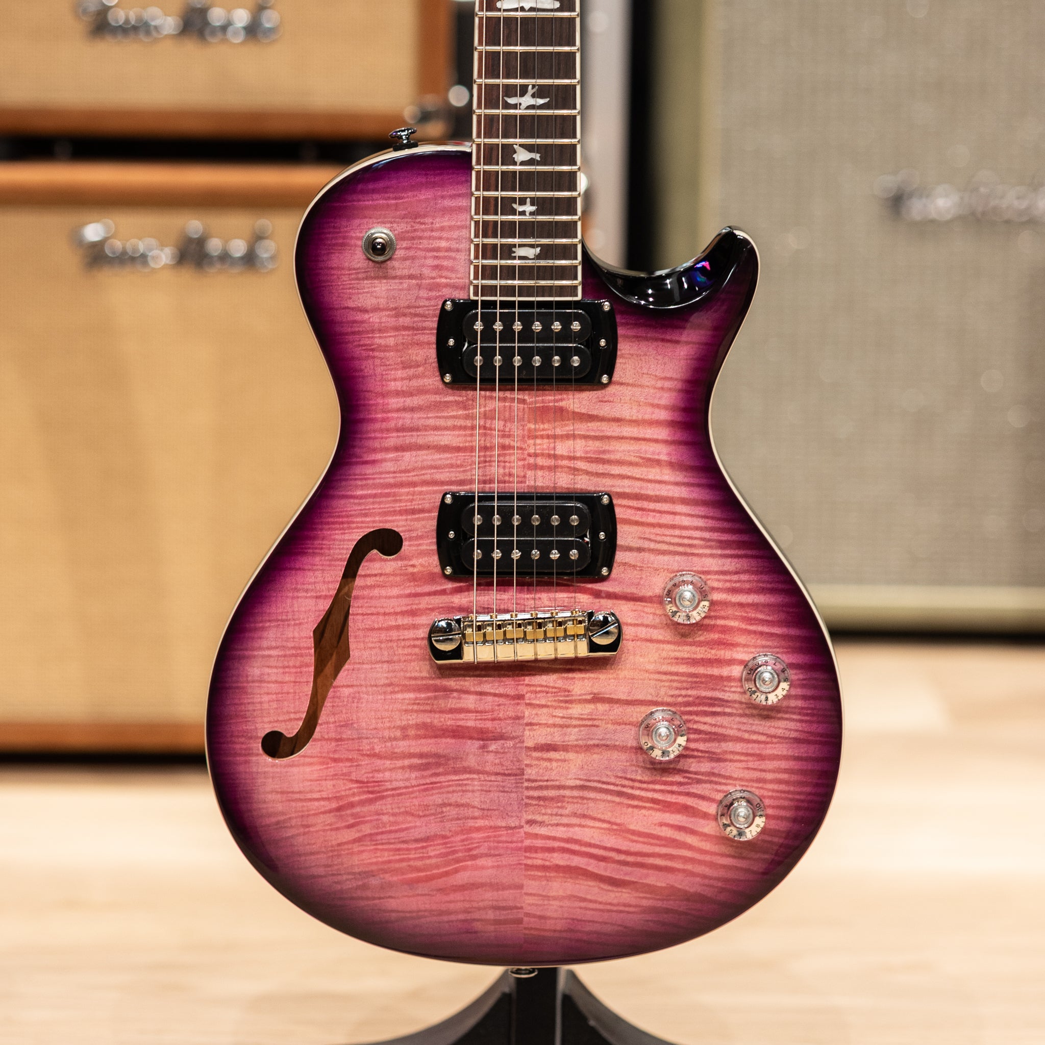 PRS SE Zach Myers 594 Semi-Hollow - Elderberry Burst – Round Hill