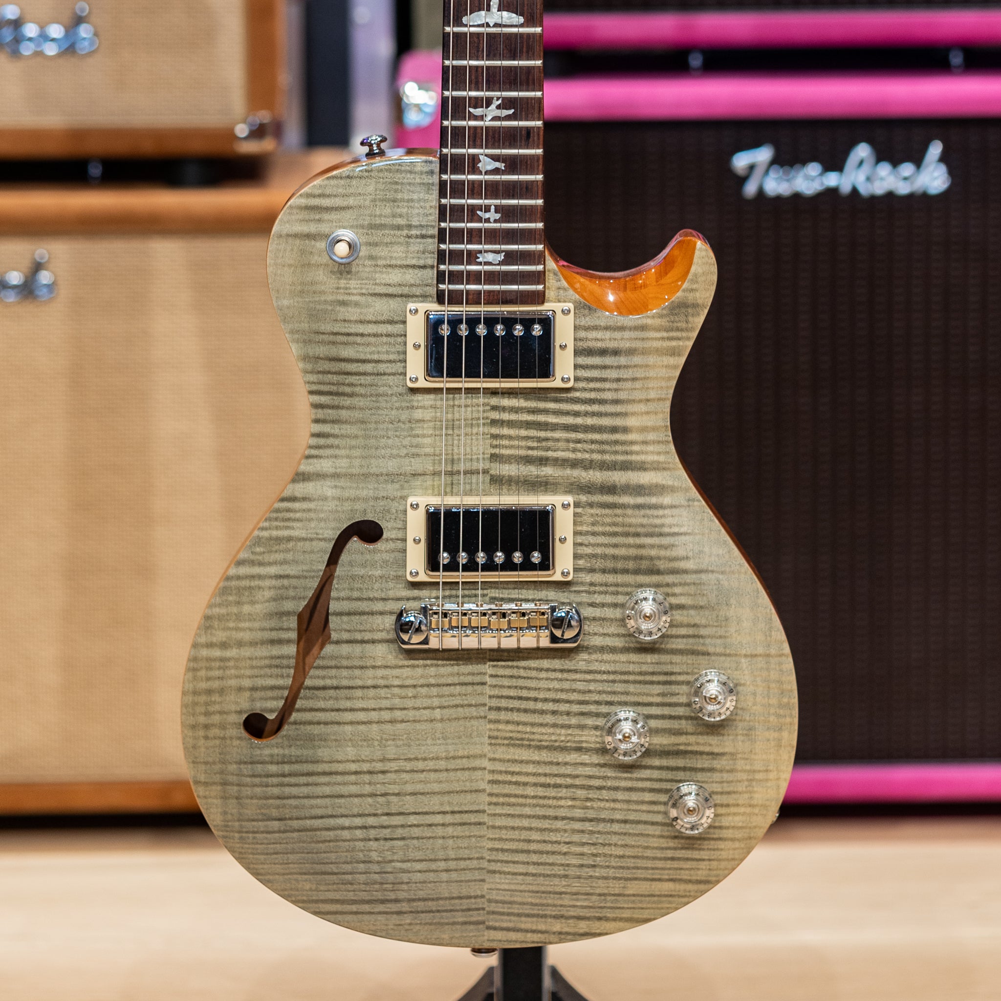 PRS SE Zach Myers 594 Semi-Hollow - Trampas Green – Round Hill