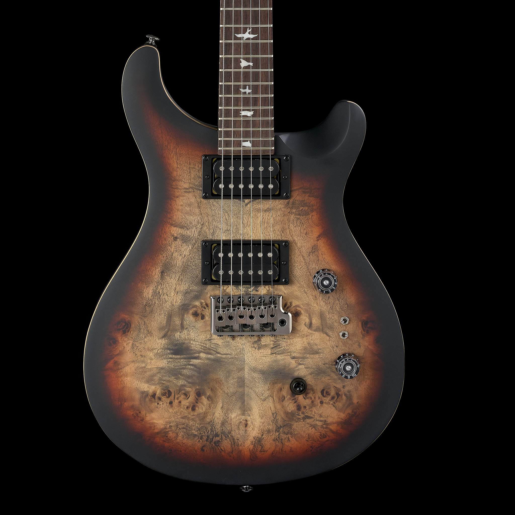 PRS SE Custom 24-08 Poplar Burl Limited Edition - Charcoal