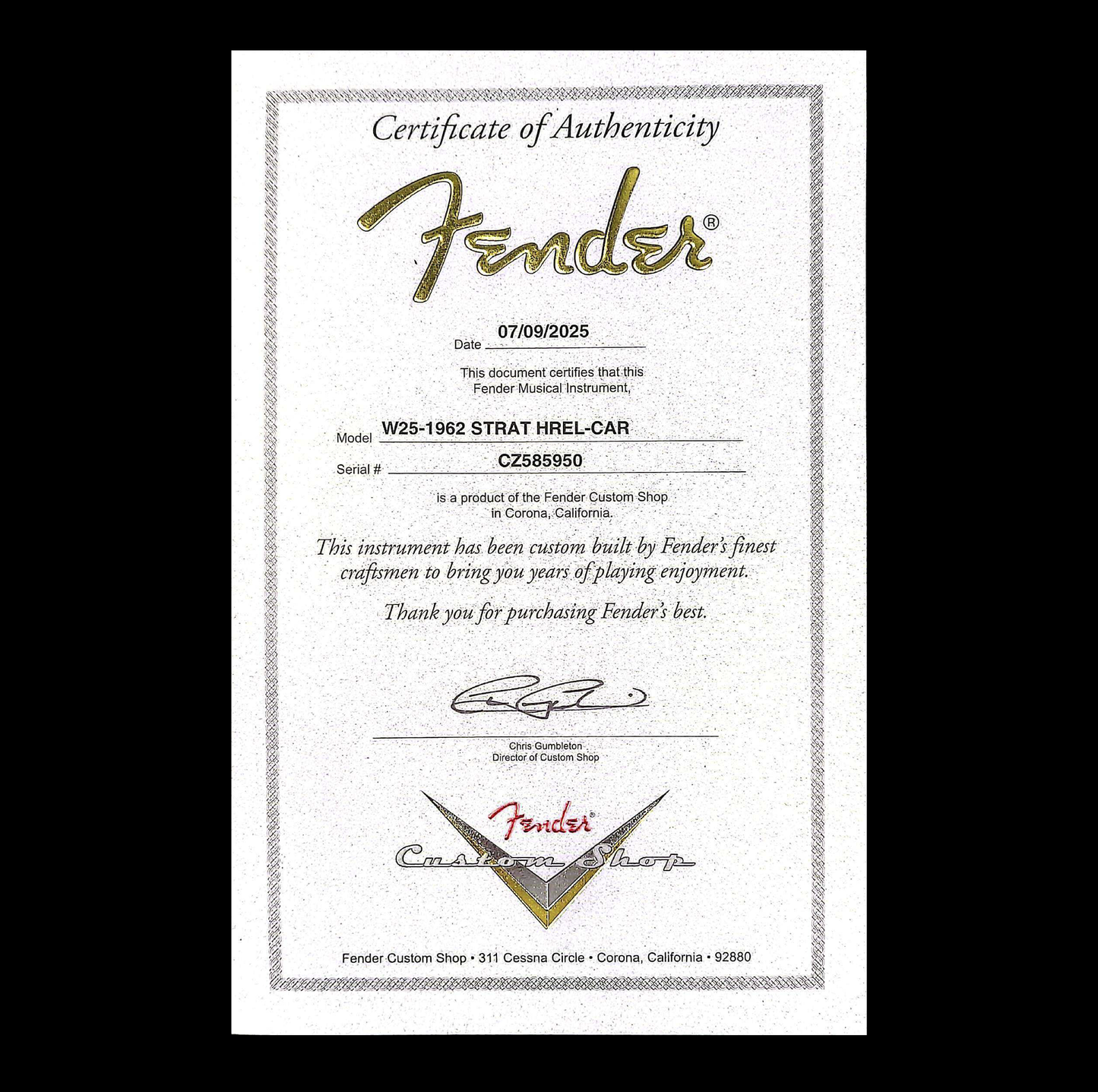 Fender Custom Shop 1962 Stratocaster Heavy Relic - Candy Apple Red