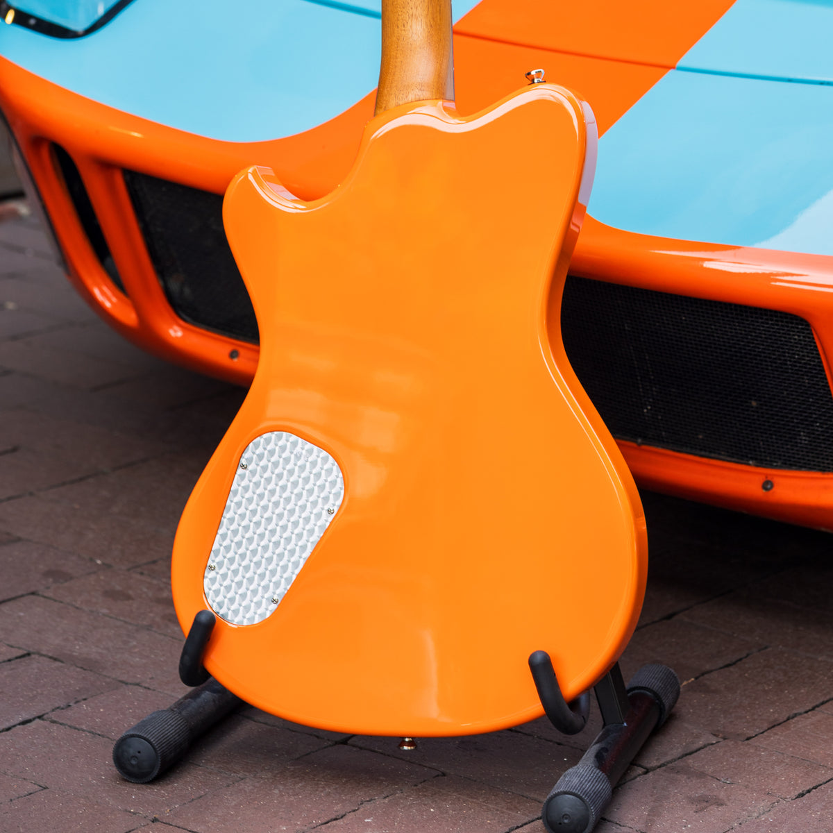 Powers Electric A-Type FF42 Two-Tone w/ Racing Stripe - Gulf Powder Blue & Marigold