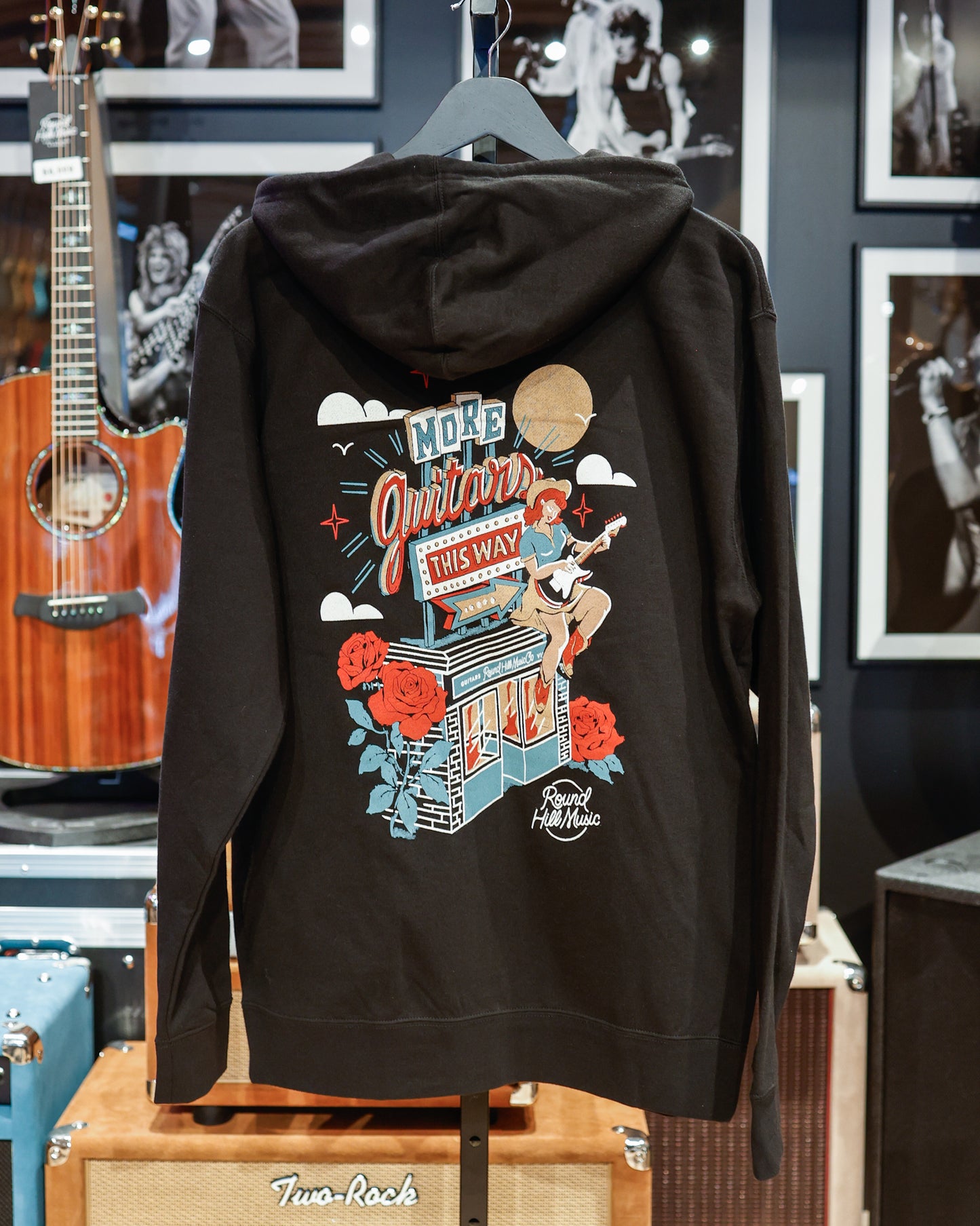 RHMC More Guitars This Way Zip Hoodie - Black