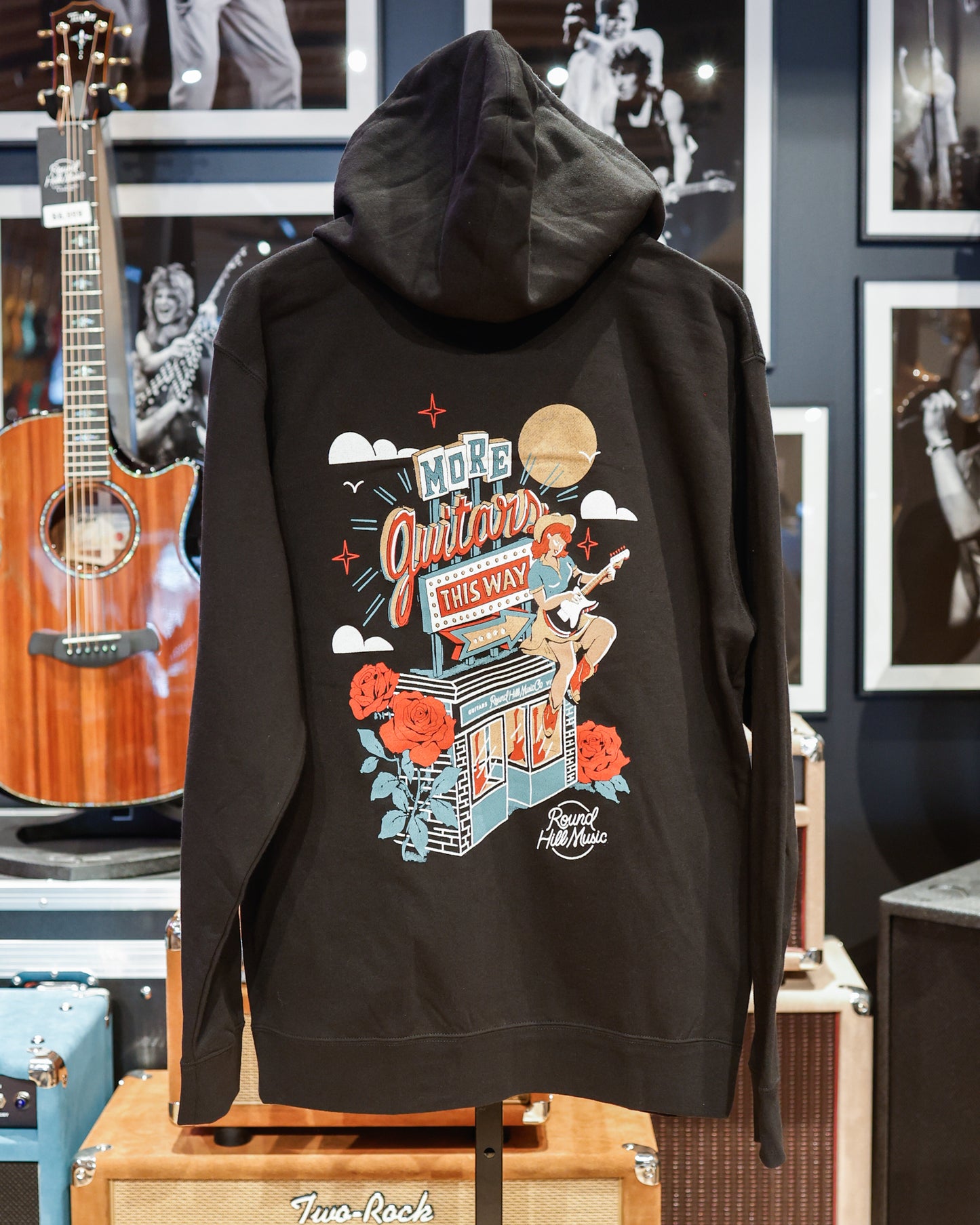 RHMC More Guitars This Way Zip Hoodie - Black