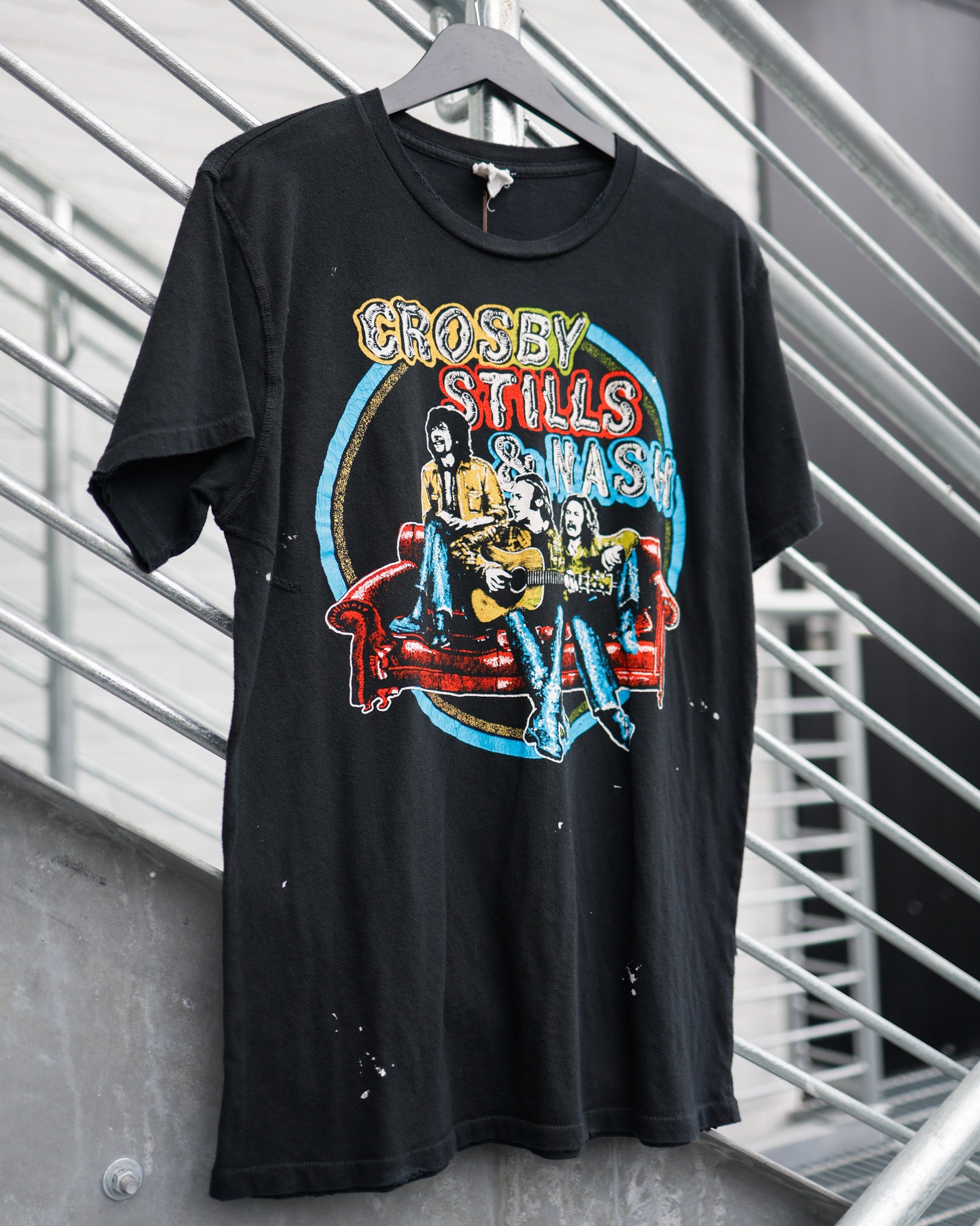 Crosby, Stills Nash North American Tour 90's Fit Tee Coal