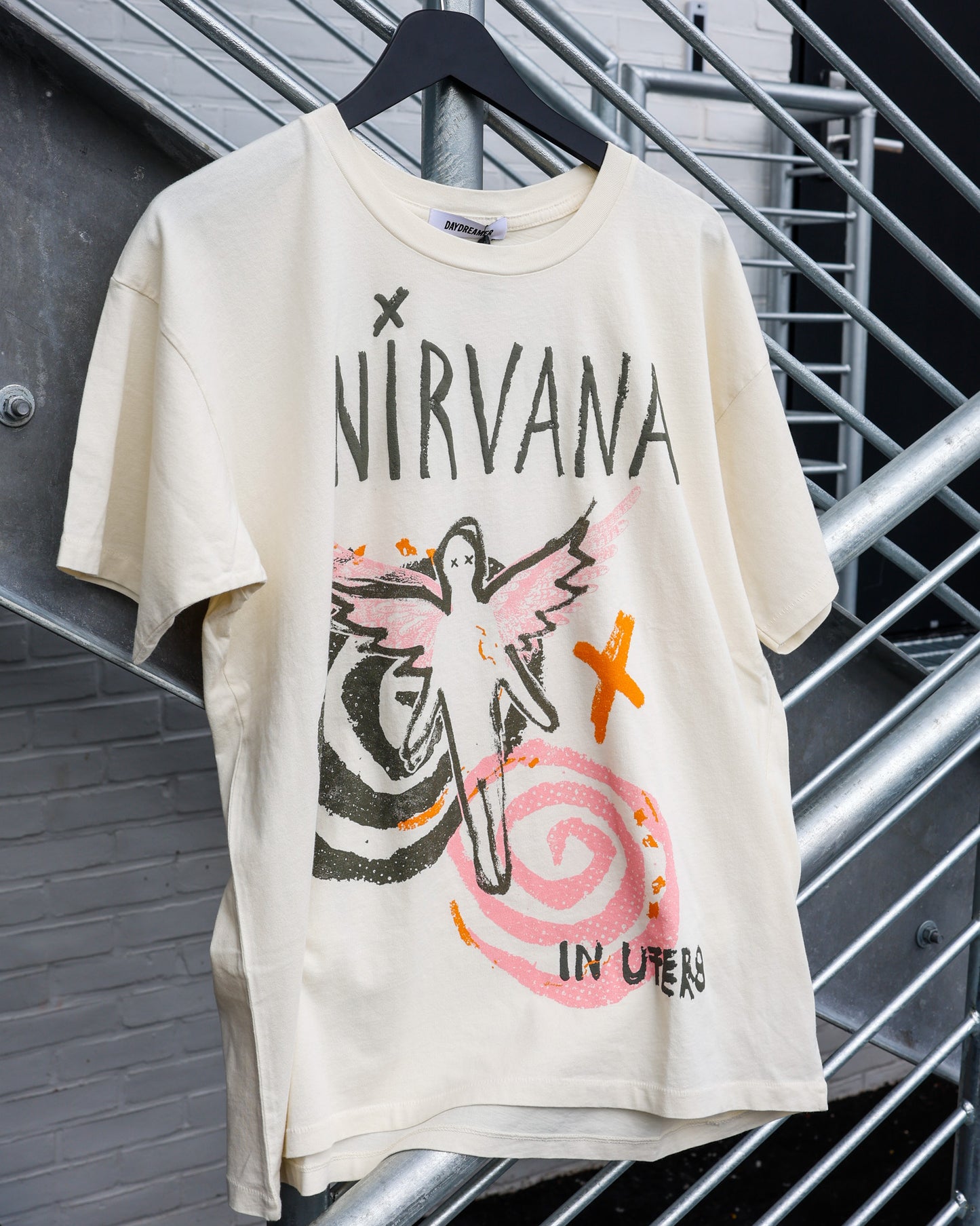 Women's Nirvana in Utero Collage Merch Tee - Stone
