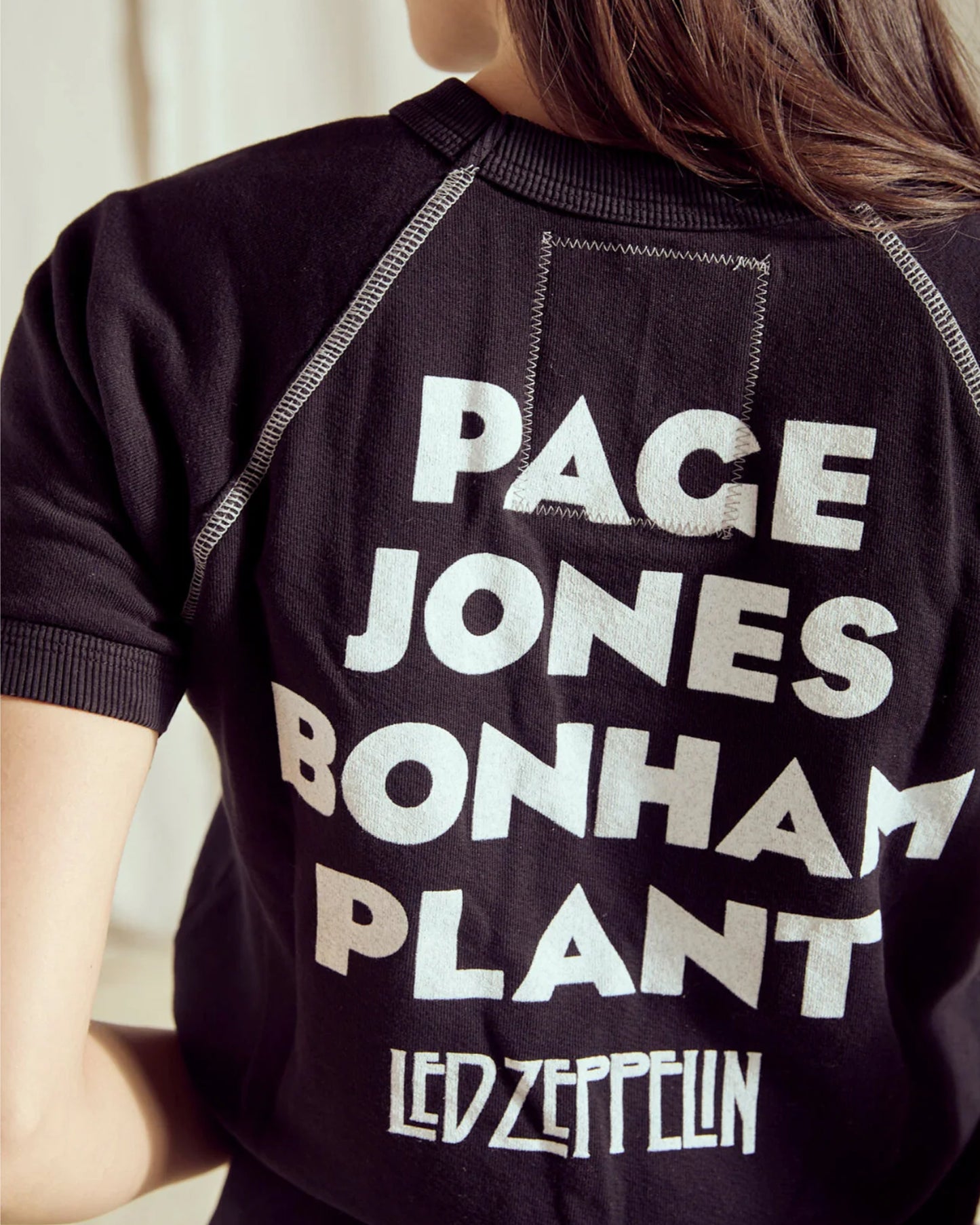 Women's Led Zeppelin Short Sleeve Icarus Raglan - Black
