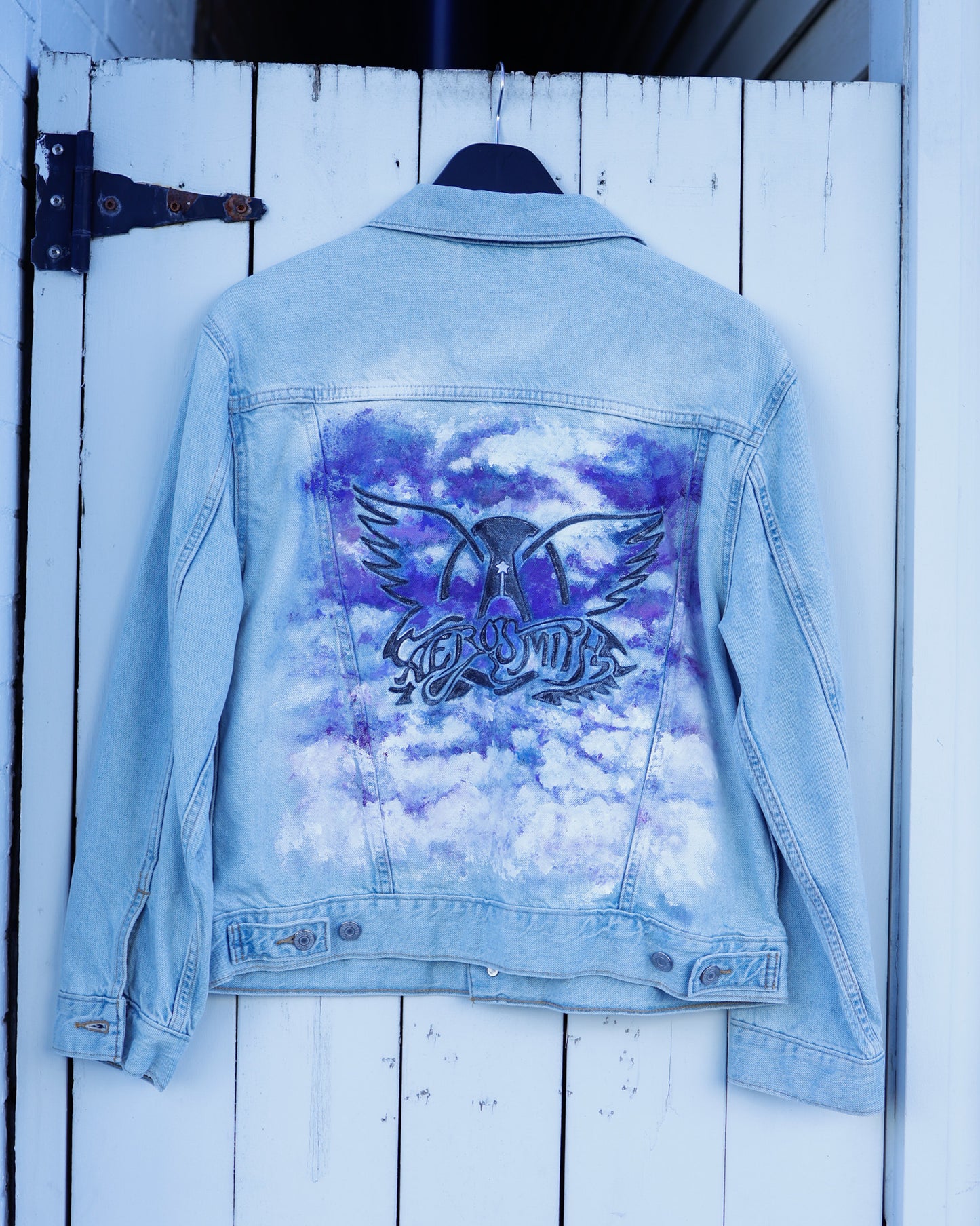 Aerosmith Hand-Painted Denim Jacket (Medium)