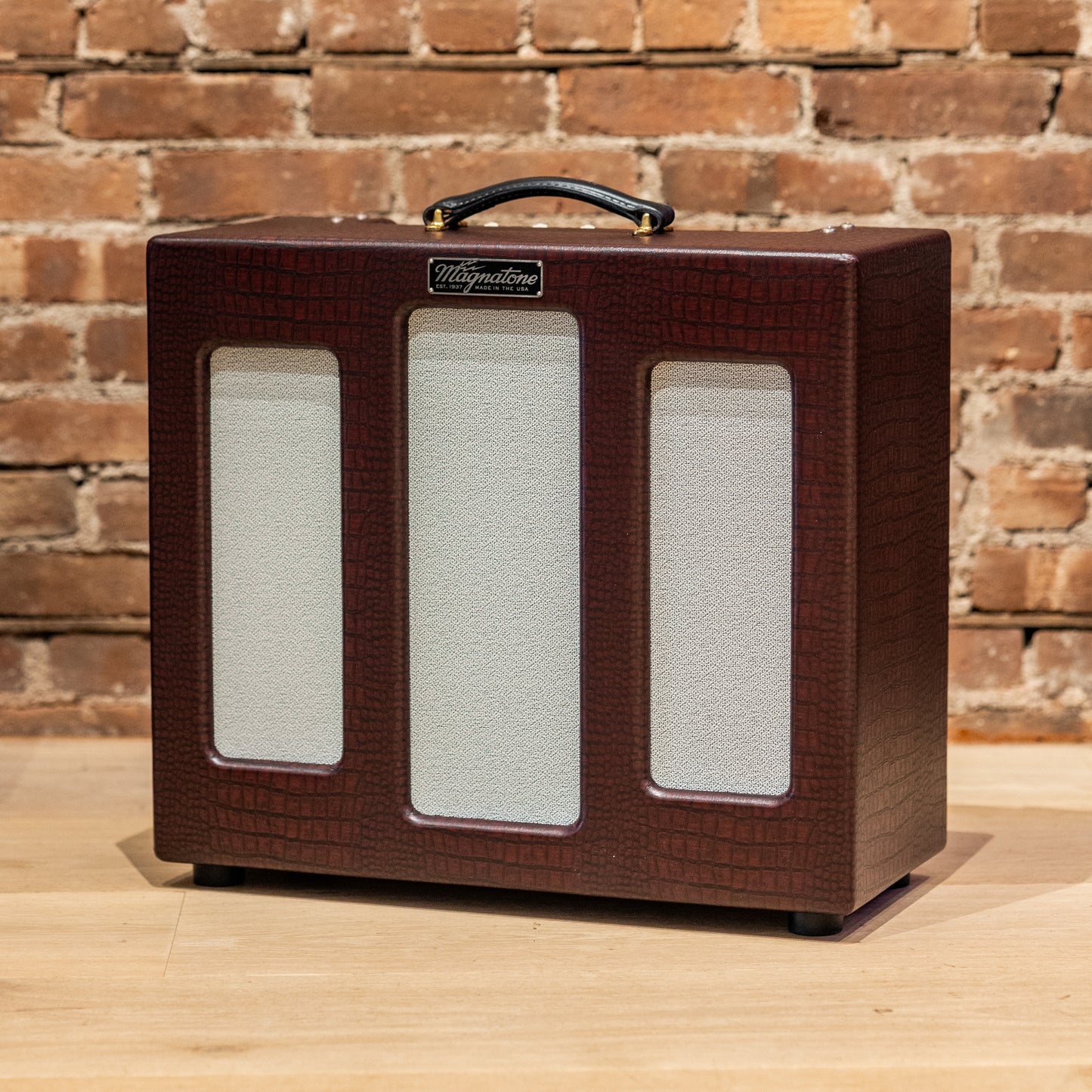 Magnatone Varsity Reverb 15W 1x12 Combo - Burgundy Crocodile