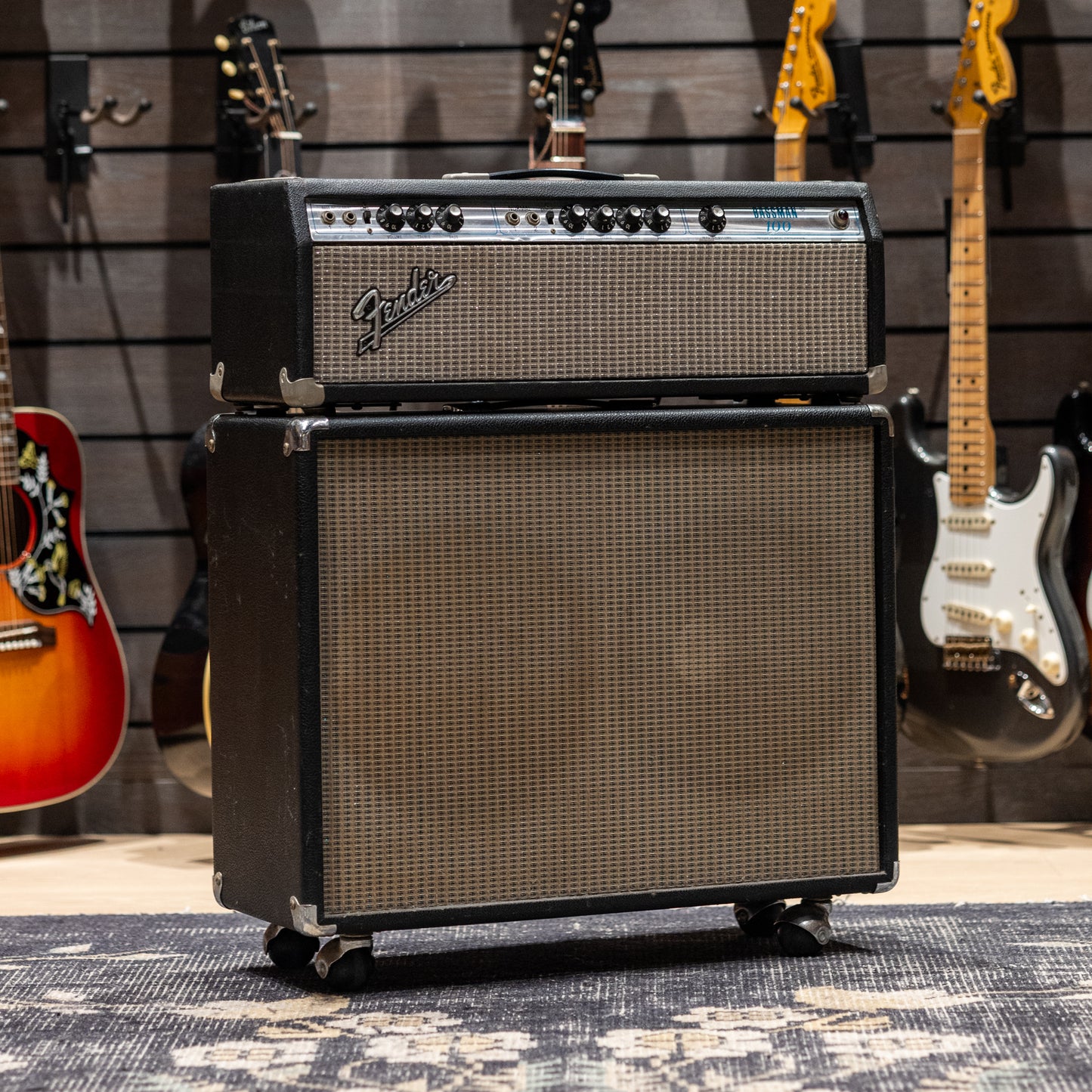 Fender 1969 Silverface Bassman 100W Head + Matching 2 x 15 Cab (Vintage)
