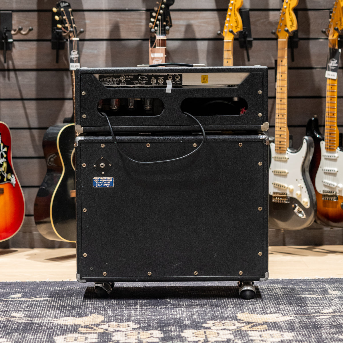 Fender 1969 Silverface Bassman 100W Head + Matching 2 x 15 Cab (Vintage)