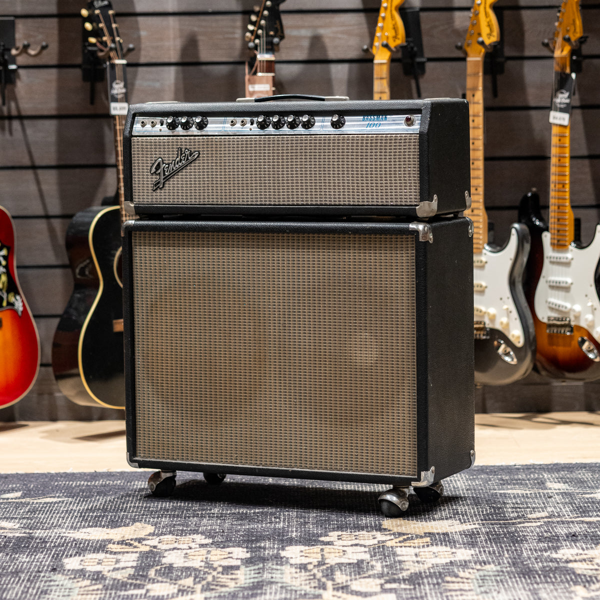 Fender 1969 Silverface Bassman 100W Head + Matching 2 x 15 Cab (Vintage)