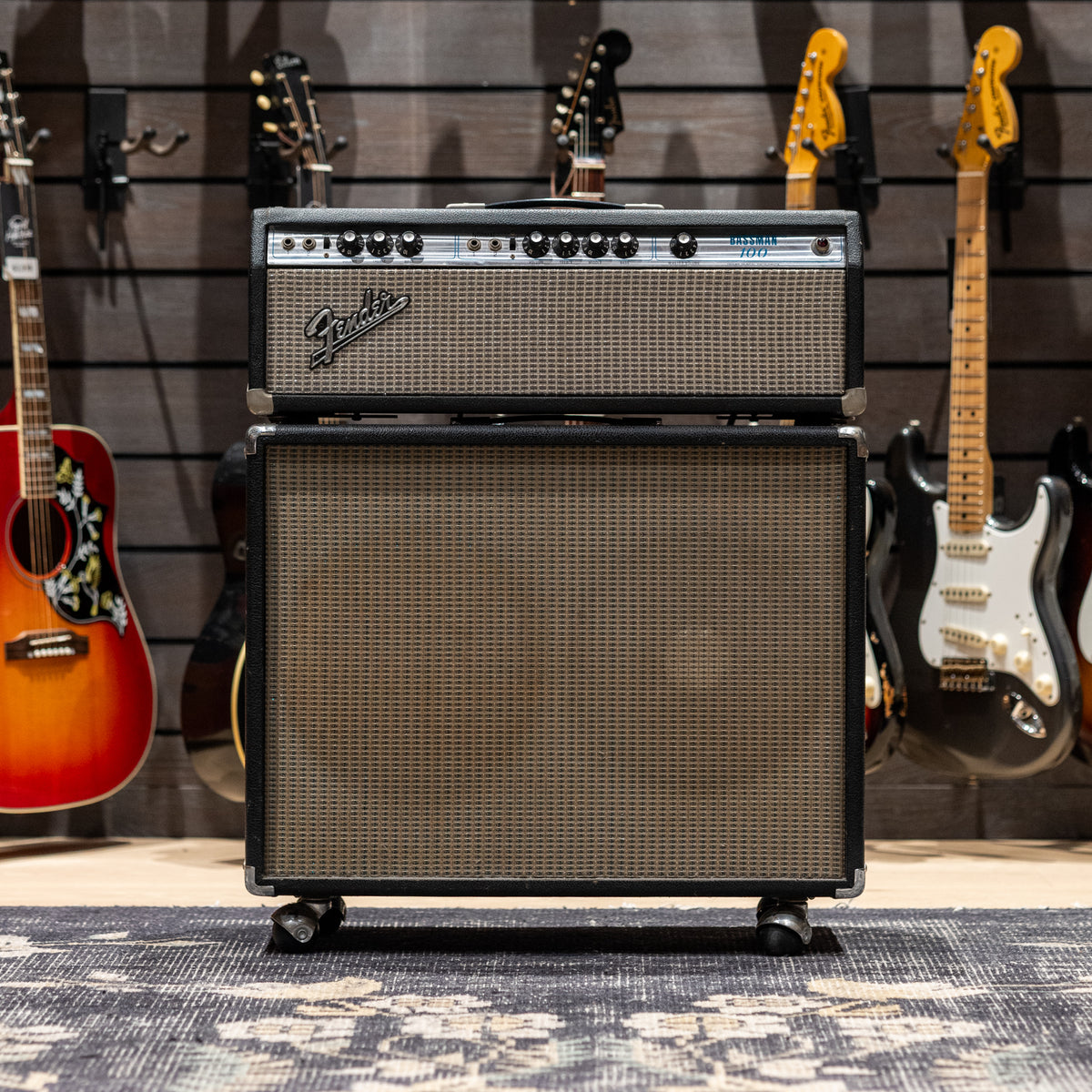 Fender 1969 Silverface Bassman 100W Head + Matching 2 x 15 Cab (Vintage)