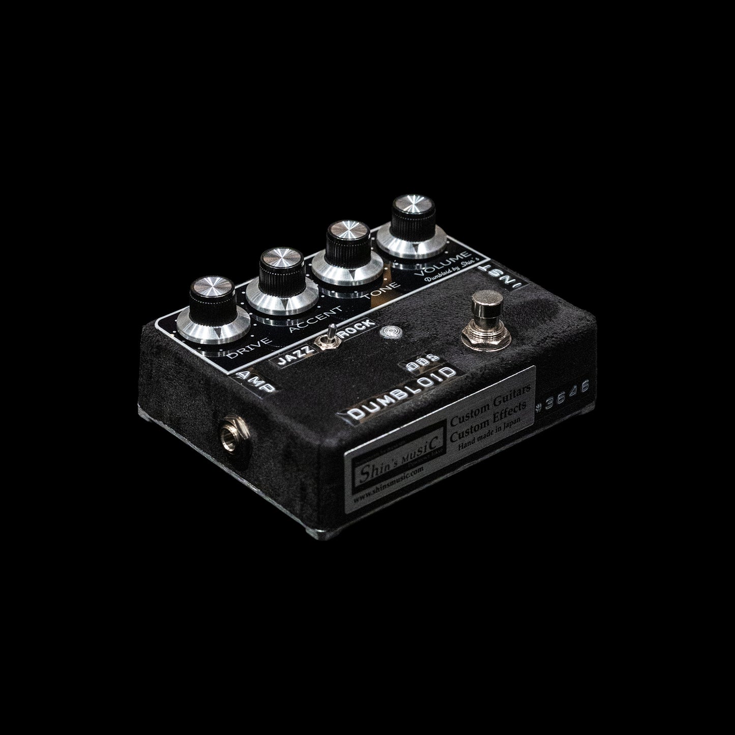Dumbloid ODS Custom Preamp Drive Pedal - Black Suede / Black Panel