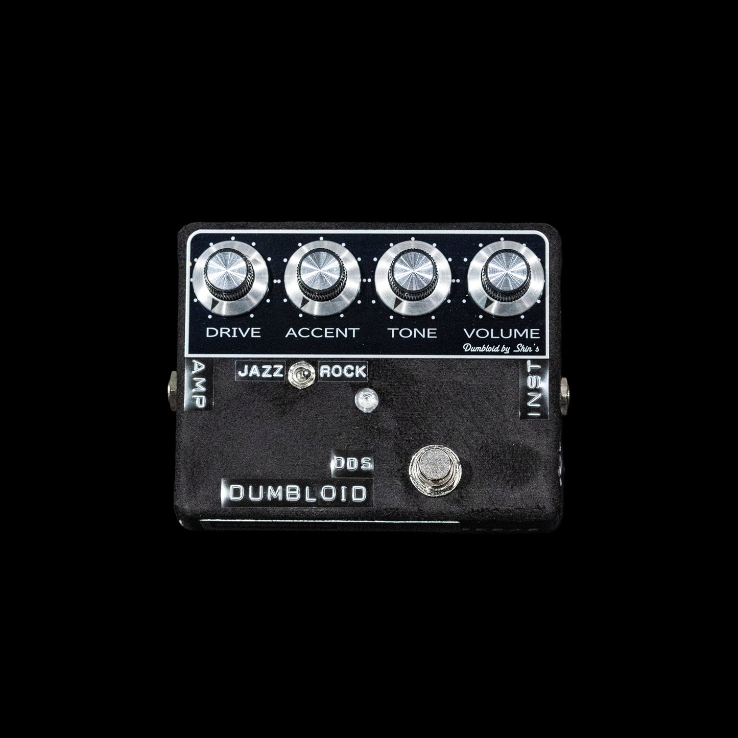 Dumbloid ODS Custom Preamp Drive Pedal - Black Suede / Black Panel