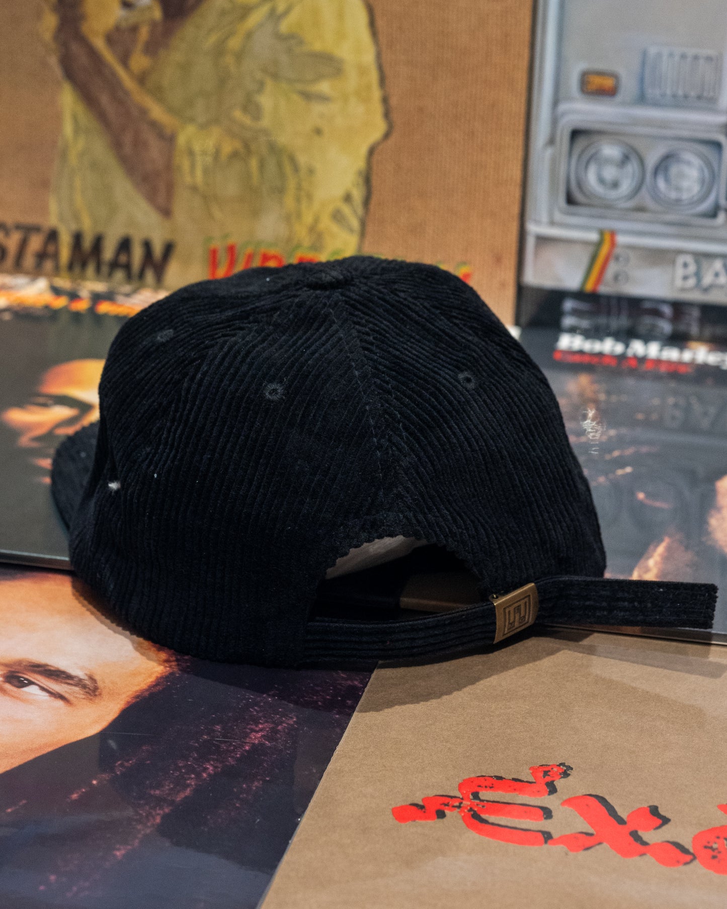 Madeworn Bob Marley Corduroy Patch Hat - Black