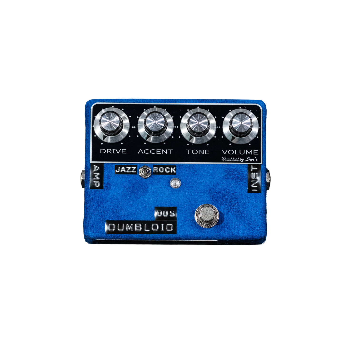 Dumbloid ODS Custom Preamp Drive Pedal - Blue Suede / Black Panel