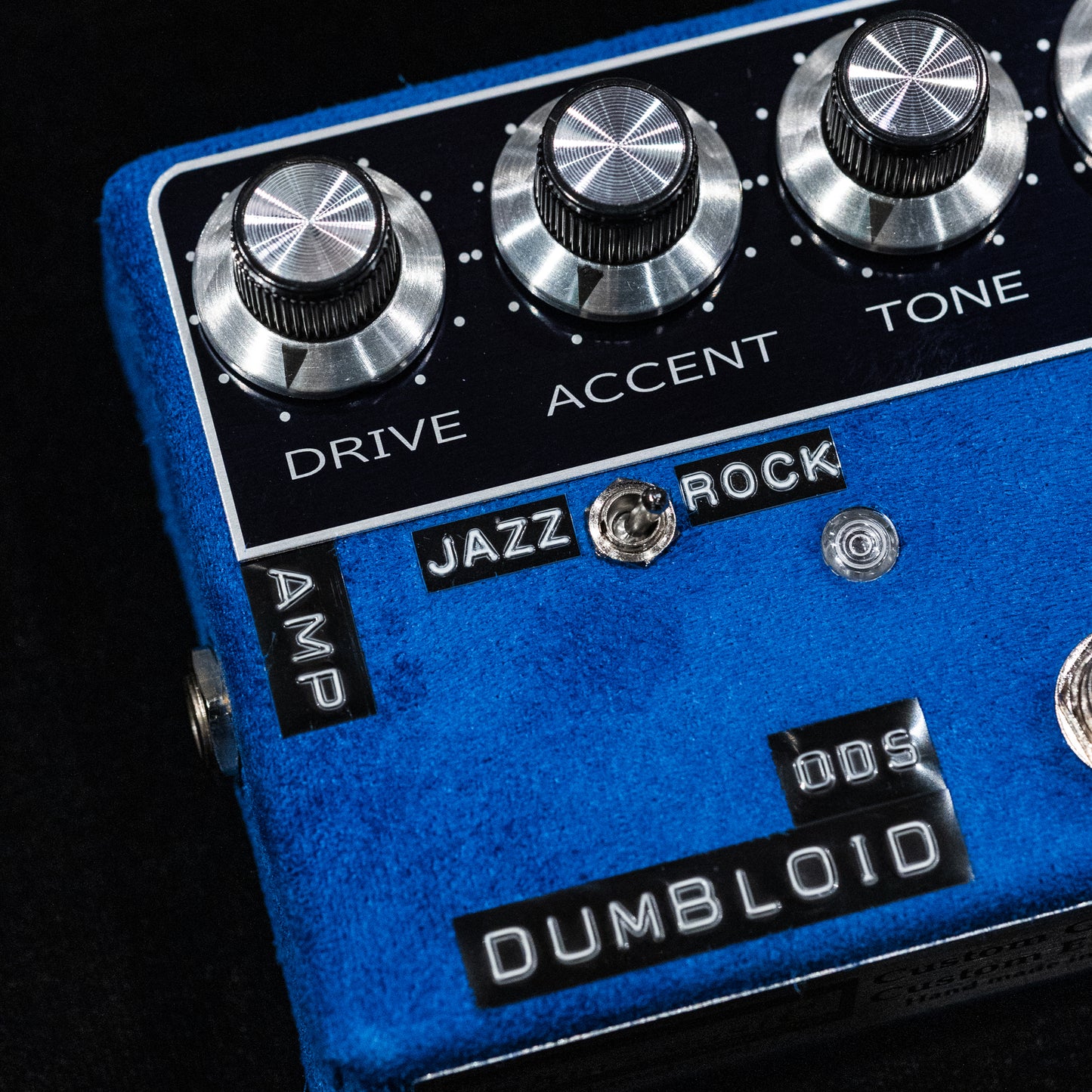 Dumbloid ODS Custom Preamp Drive Pedal - Blue Suede / Black Panel