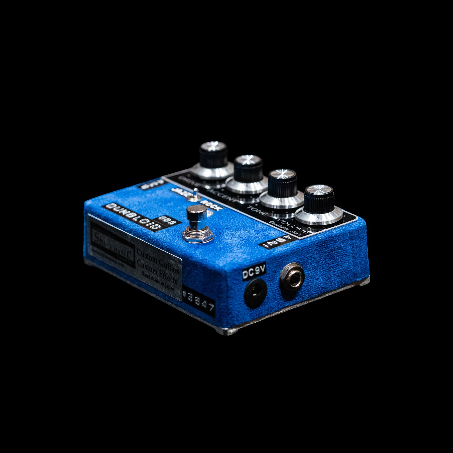 Dumbloid ODS Custom Preamp Drive Pedal - Blue Suede / Black Panel