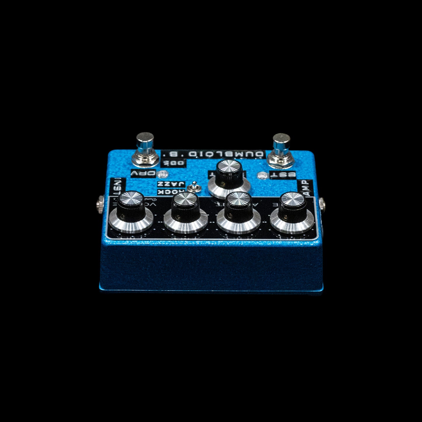 Dumbloid 'B' ODS Boost Custom Preamp Drive Pedal - Blue Hammer / Black Panel