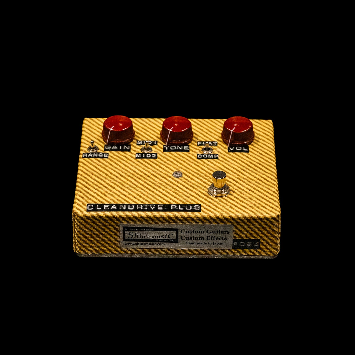 Clean Drive Plus Custom Drive / Booster Pedal - Natural Tweed