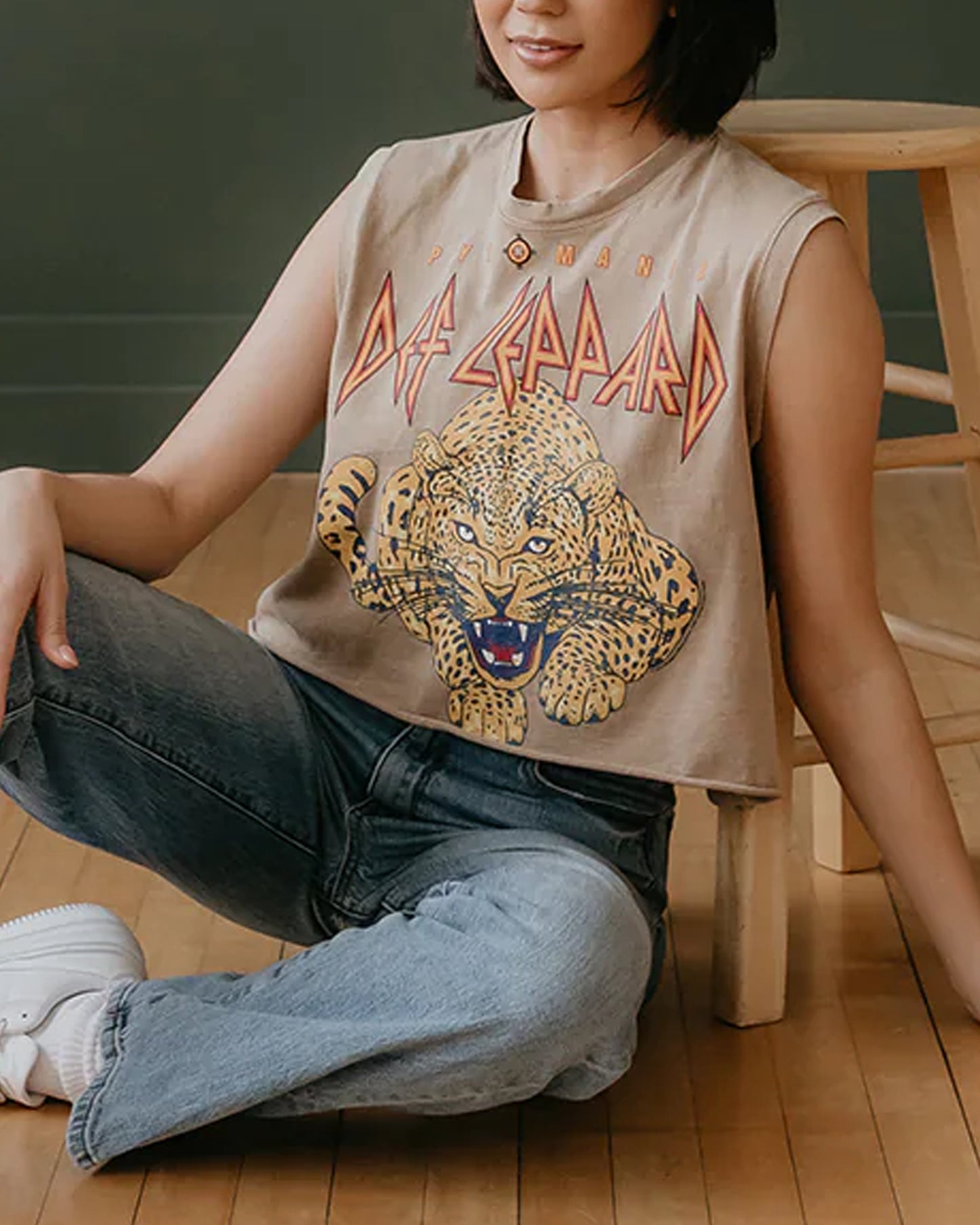 Women's Def Leppard Pyromania Tank - Mocha