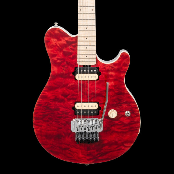 Ernie Ball Music Man 30th Anniversary Axis - Translucent Red Quilt