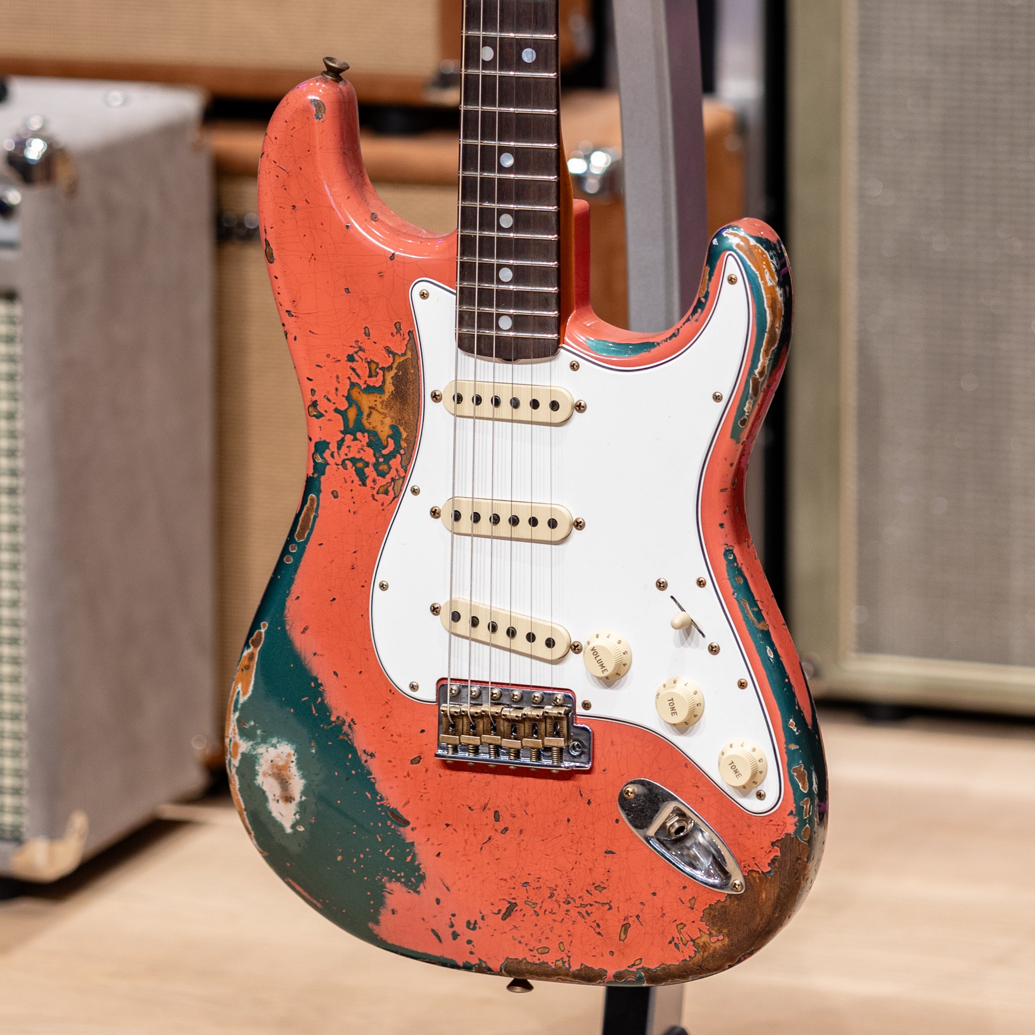 ギター Fender Stratocaster '65 Repro CAD Fender Custom Shop 1965 Stratocaster Super Heavy Relic - Super
