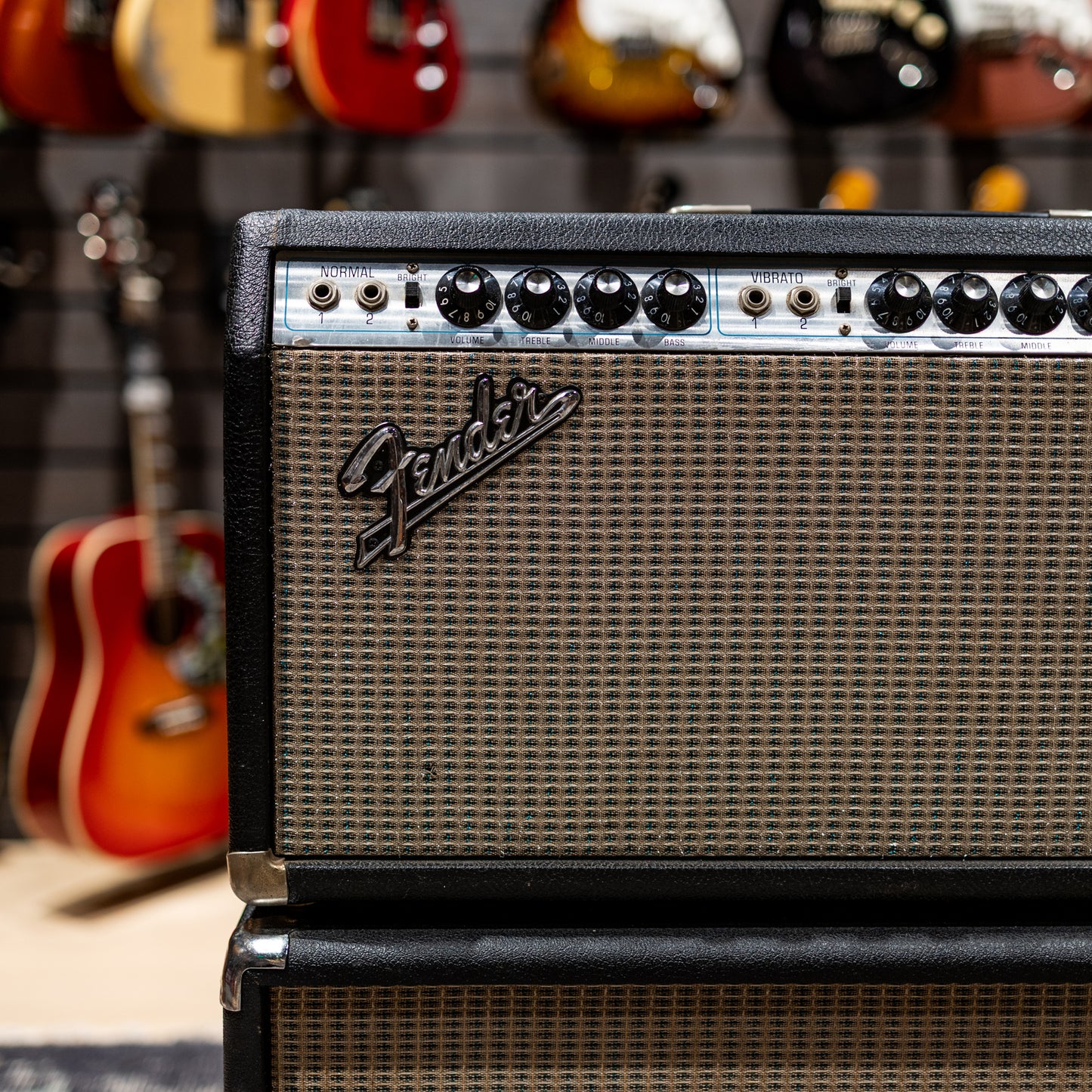 Fender 1969 Silverface Dual Showman 100W Head + Matching 2 x 15 Cab (Vintage)