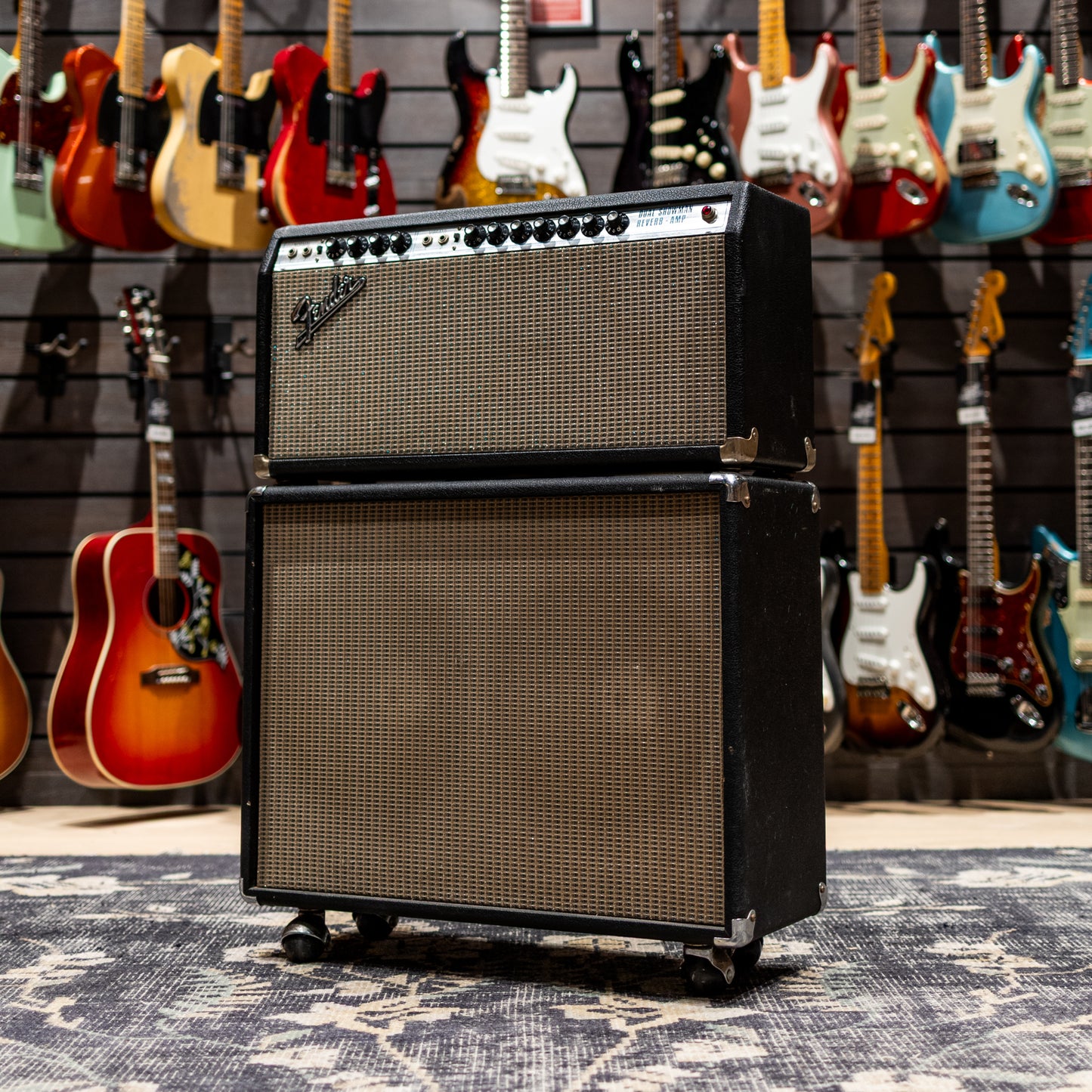 Fender 1969 Silverface Dual Showman 100W Head + Matching 2 x 15 Cab (Vintage)