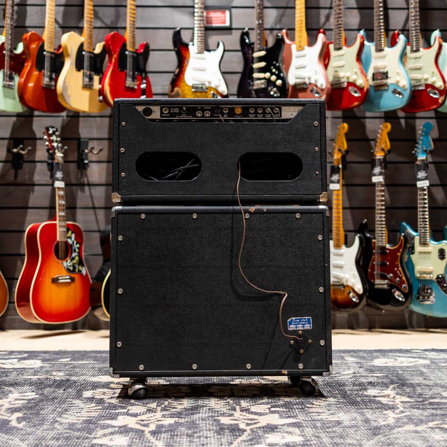 Fender 1969 Silverface Dual Showman 100W Head + Matching 2 x 15 Cab (Vintage)