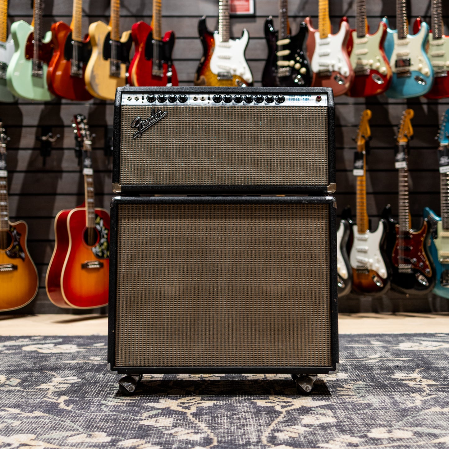 Fender 1969 Silverface Dual Showman 100W Head + Matching 2 x 15 Cab (Vintage)