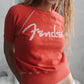 Women's Fender Short Sleeve Raglan - Red