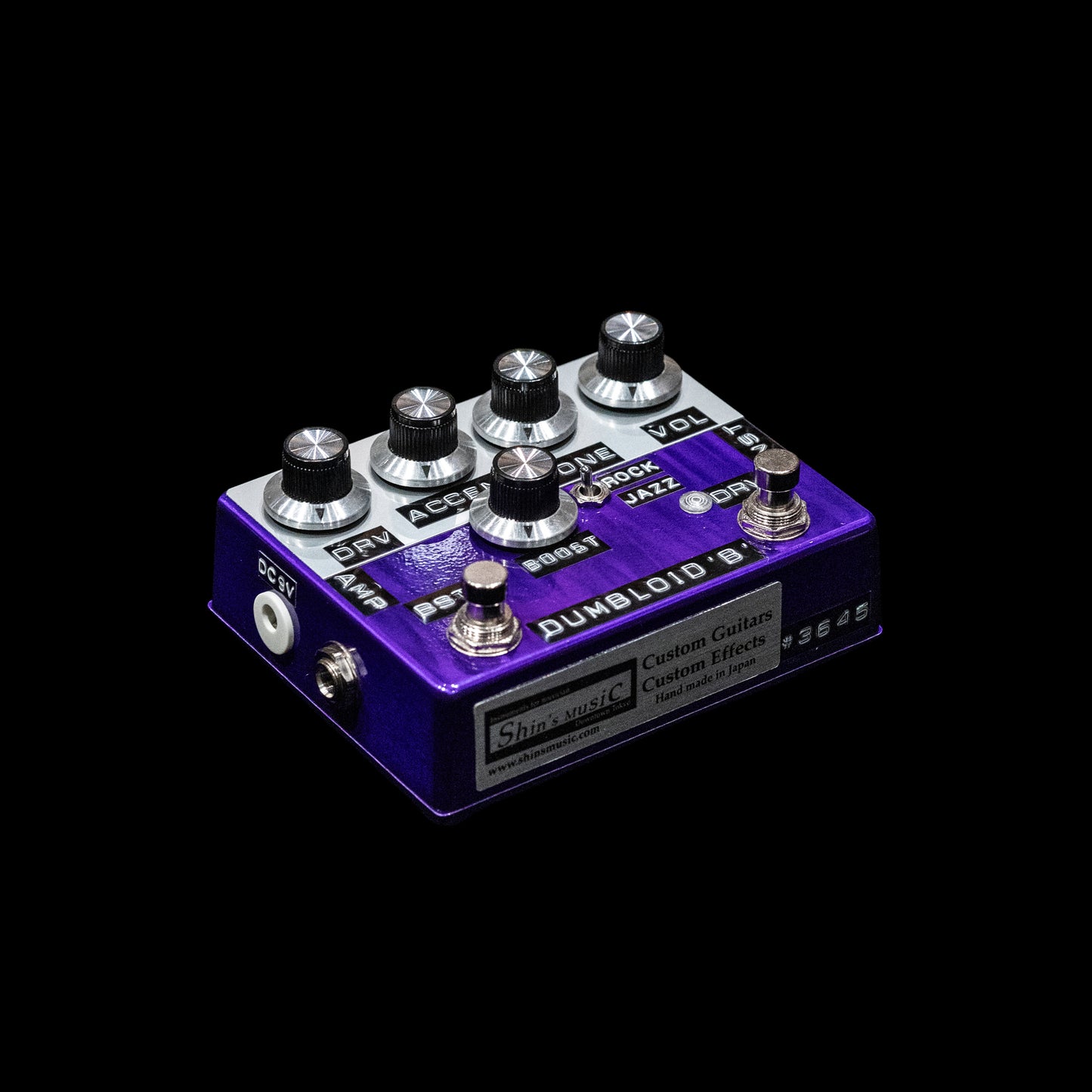 Dumbloid 'B' Special Boost Custom Preamp Drive Pedal - Purple Flame